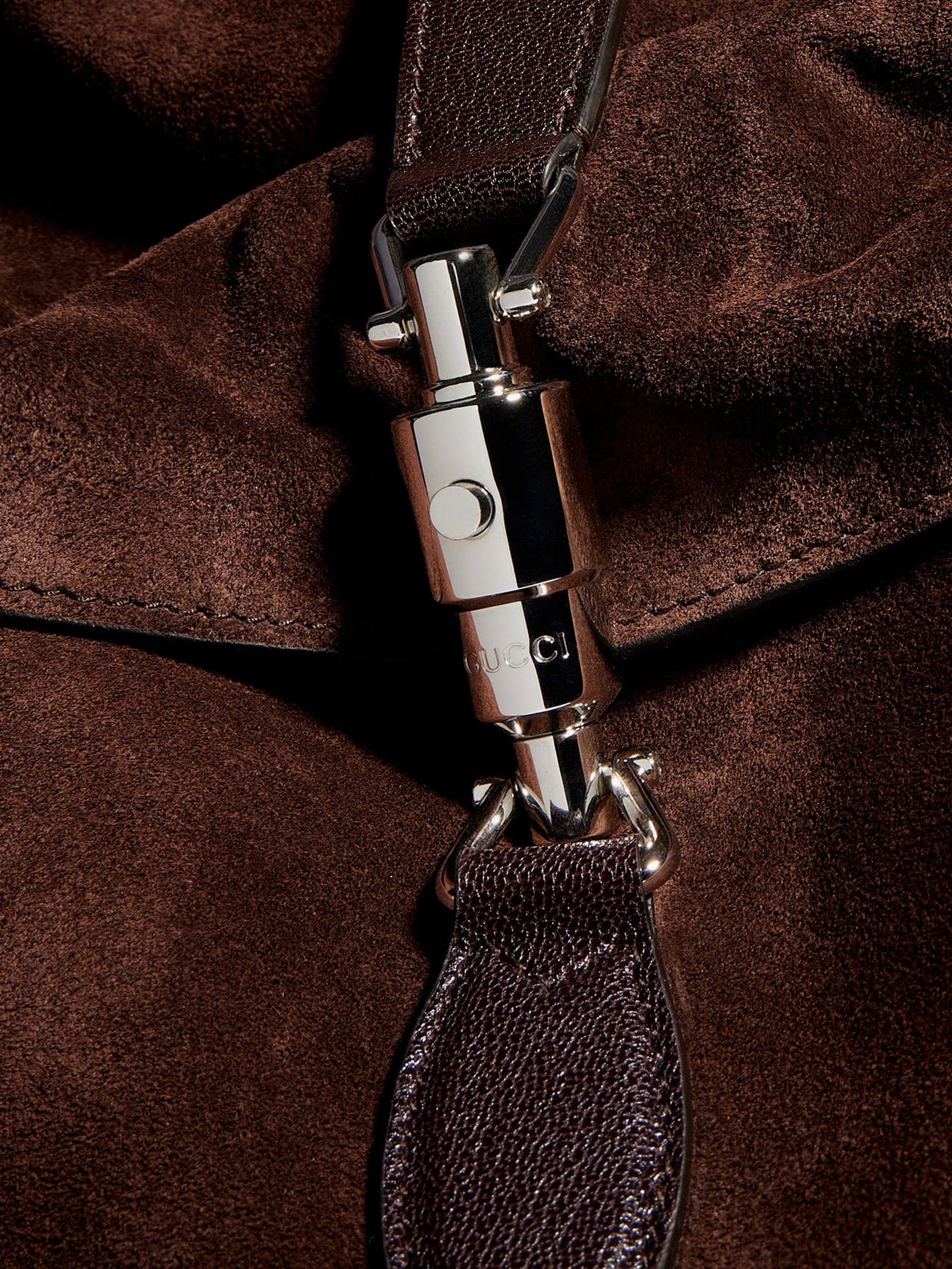 Gucci Men Jackie Flap Suede Shoulder Bag GUCCI