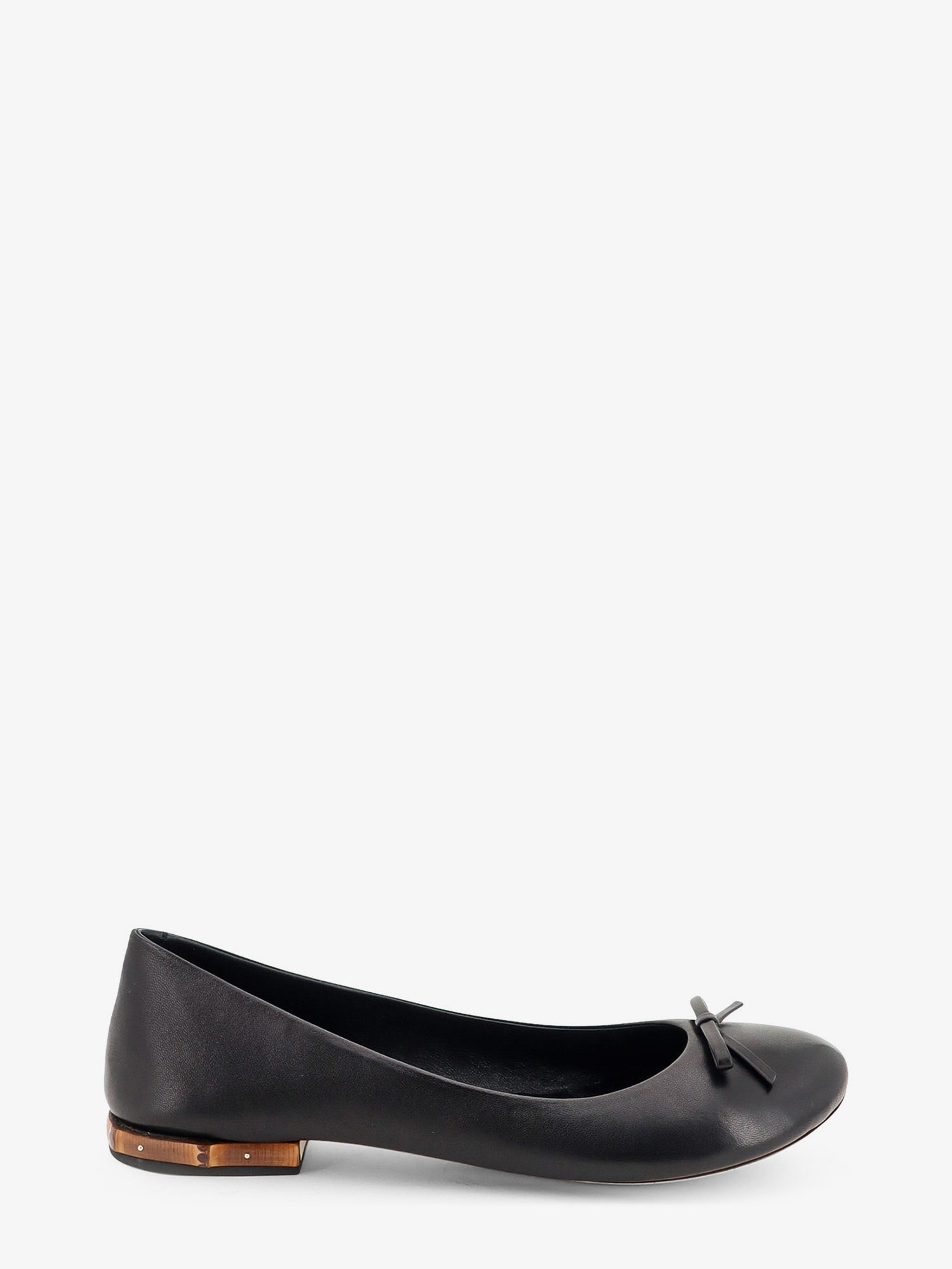 Gucci Women Leather And Bamboo Ballrinas GUCCI