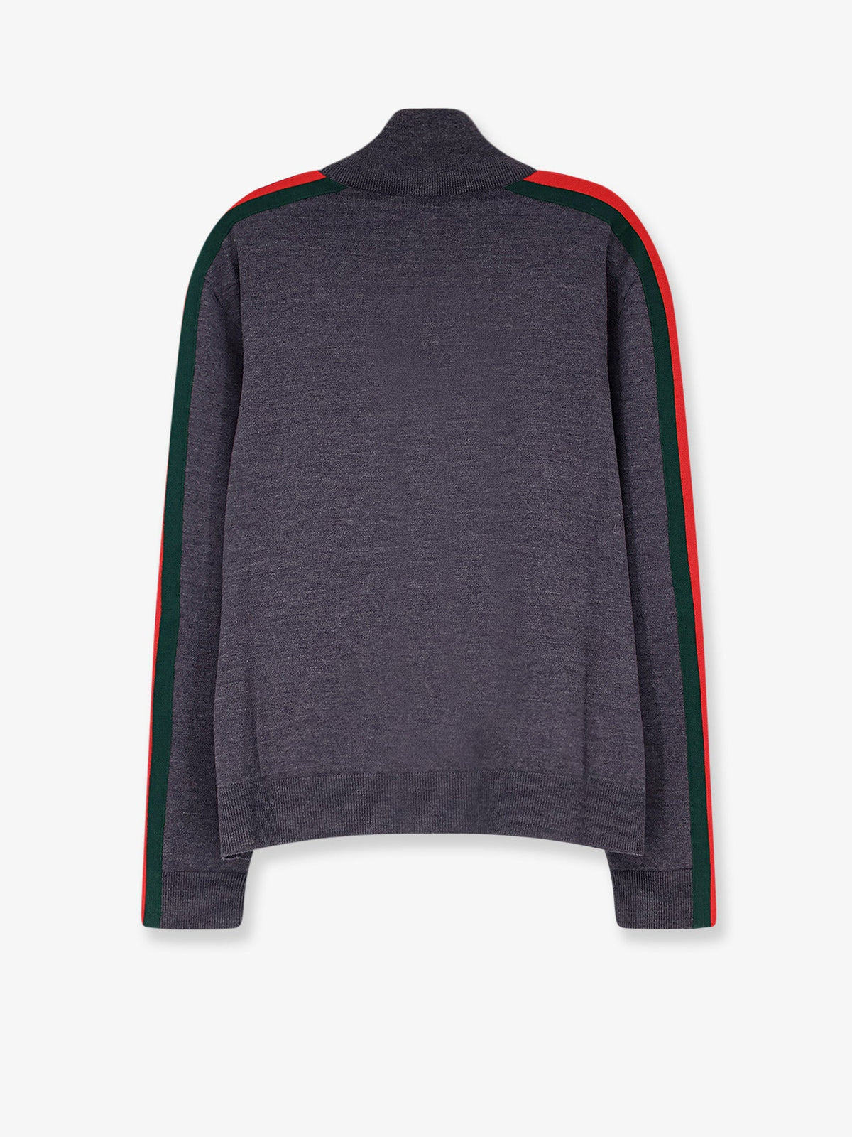 Gucci Men Fine Wool Cardigan With Full Zip And Web Stripe GUCCI