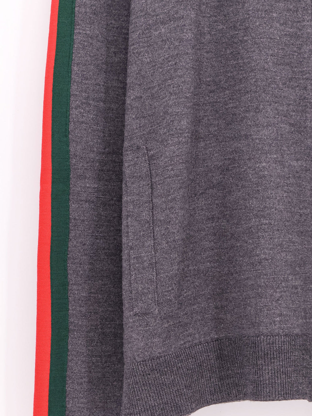 Gucci Men Fine Wool Cardigan With Full Zip And Web Stripe GUCCI