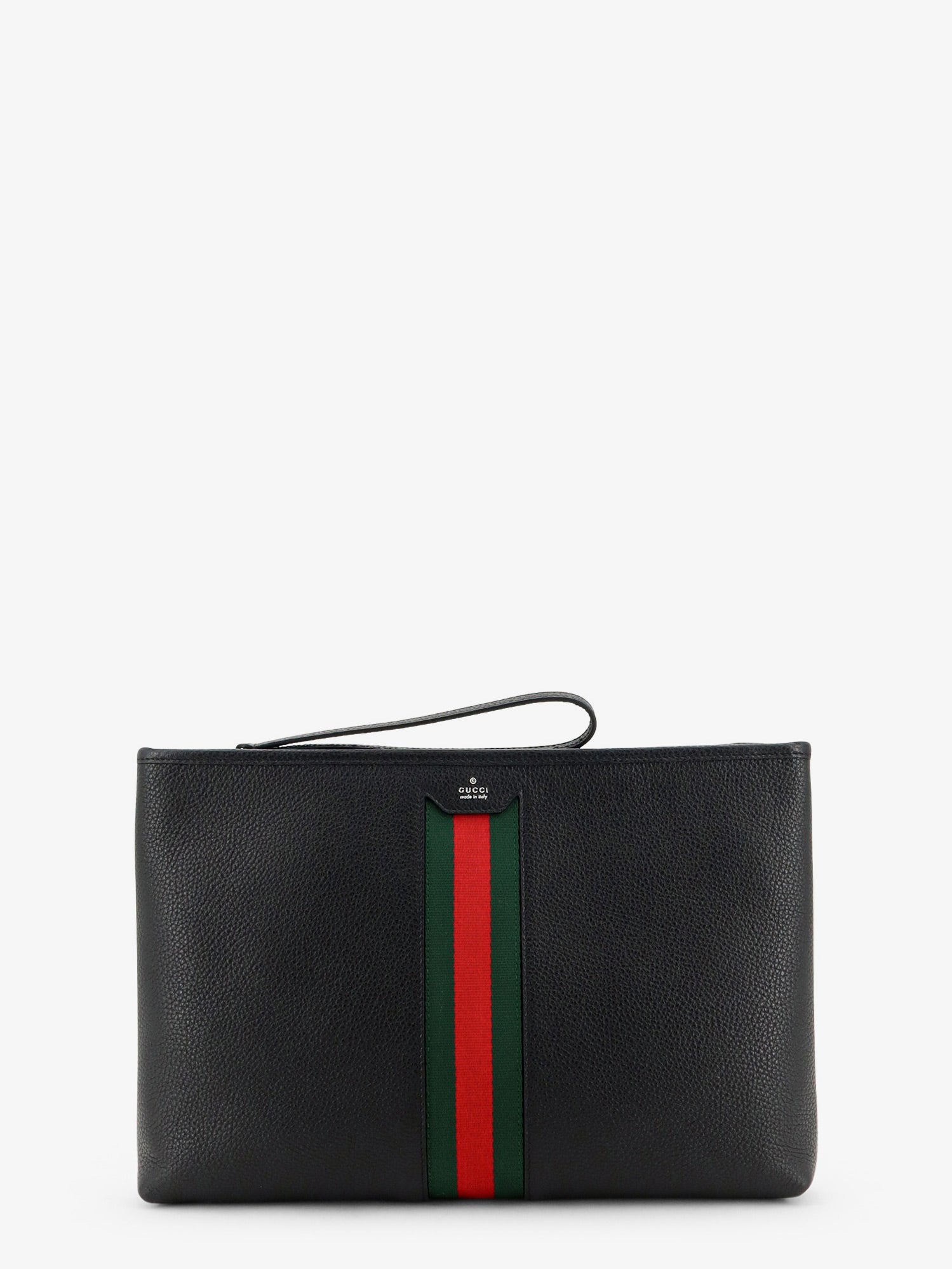 Gucci Men Portfolio Grained Leather Clutch GUCCI