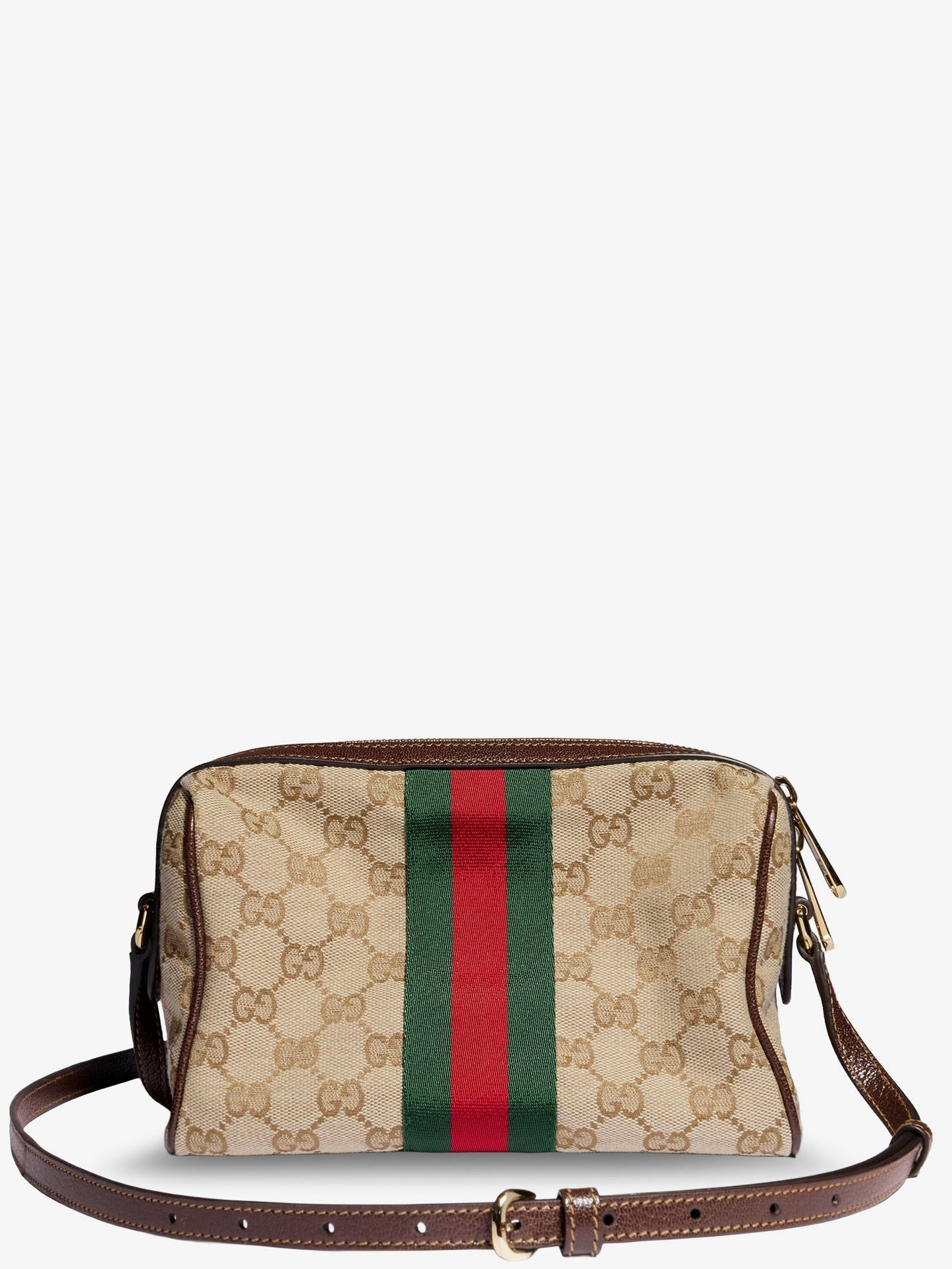 Gucci Women Camera Bag Gg Fabric Crossbody Bag With Metal Horsebit GUCCI