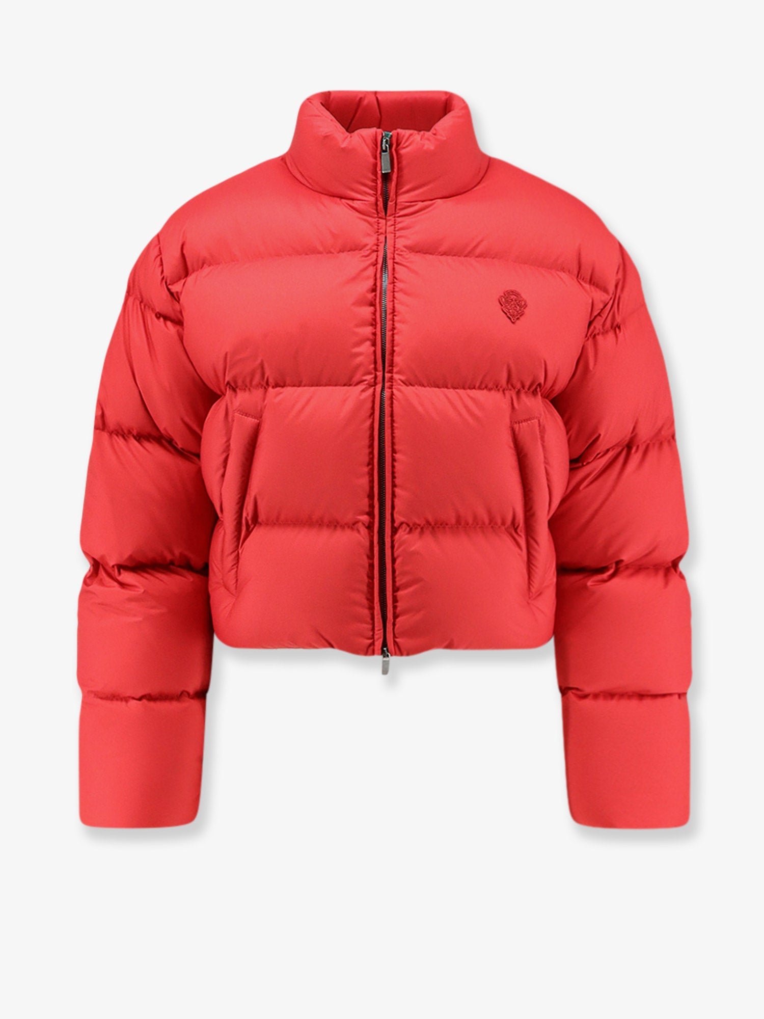 Gucci Women Crop Fit Down Jacket With Iconic Crest GUCCI