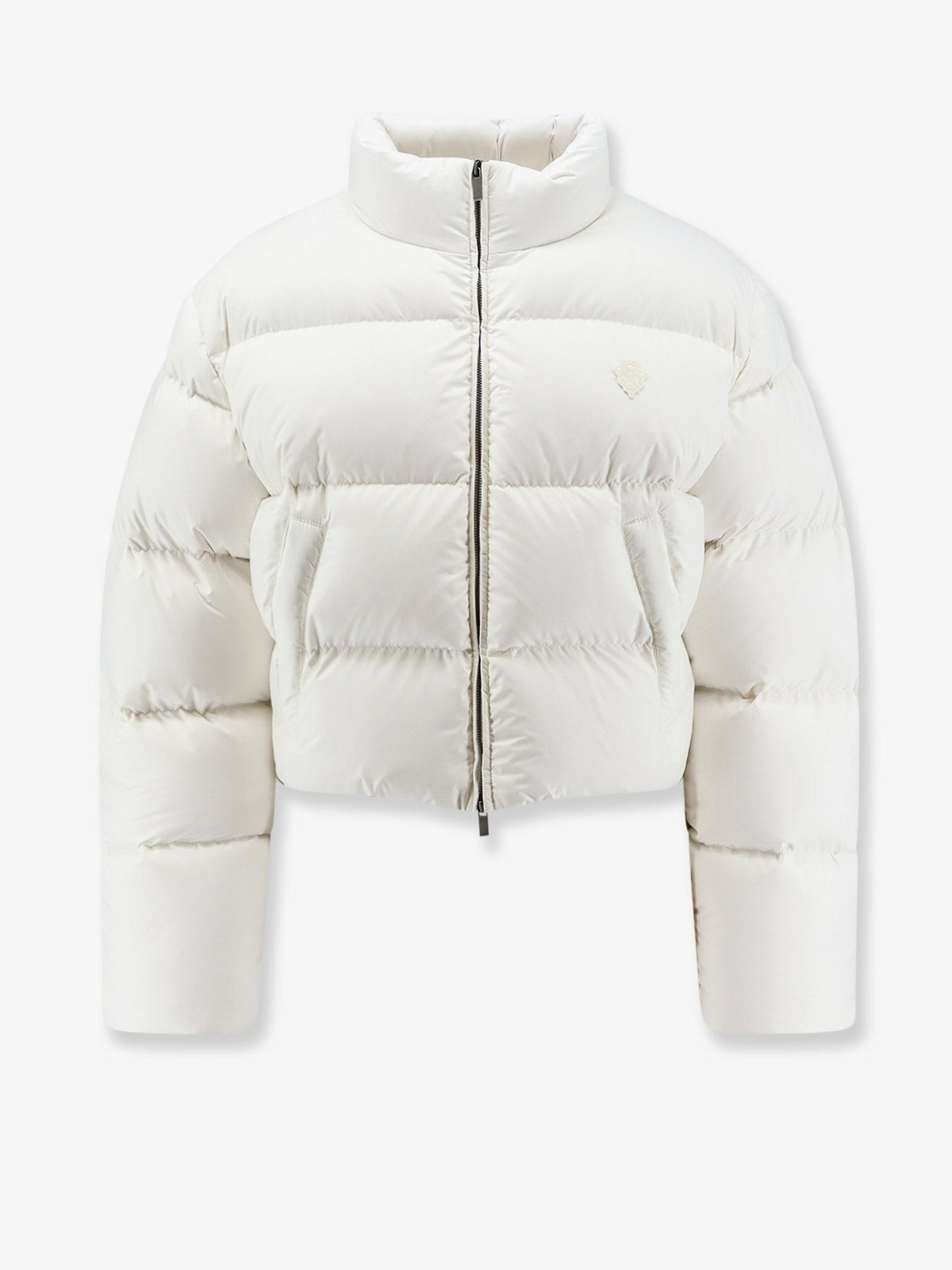 Gucci Women Crop Fit Down Jacket With Crest GUCCI