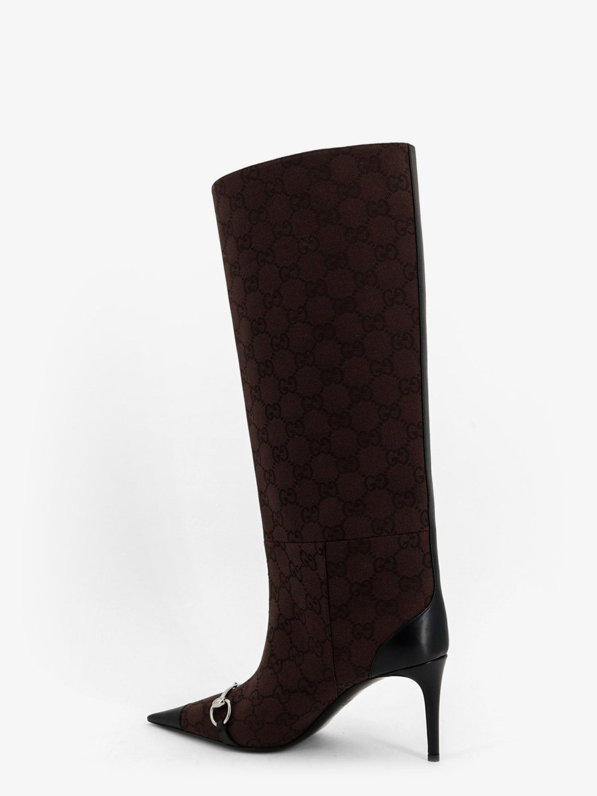 Gucci Women Boots With Iconic Gg Canvas Horsebit GUCCI