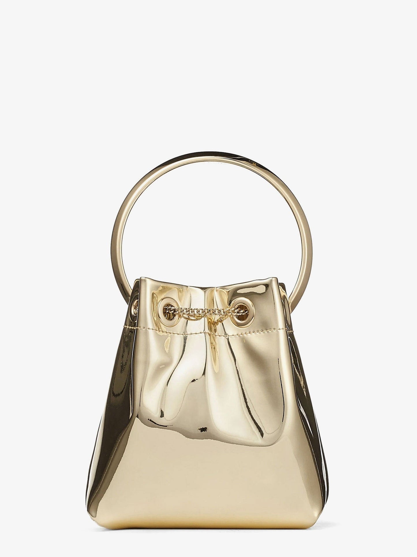 Jimmy Choo Women Bon Bon Metallic Leather Bucket Bag JIMMY CHOO