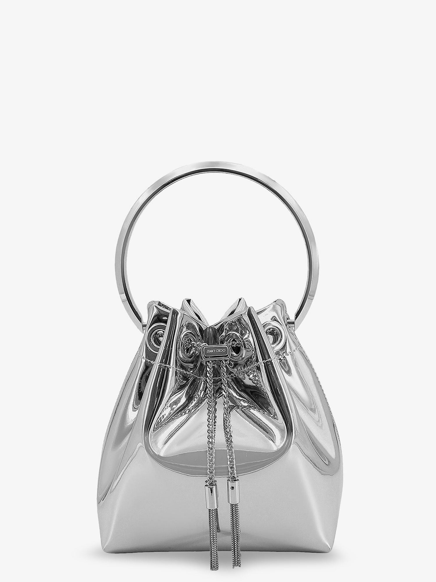 Jimmy Choo Women Bonbon Bucket Bag In Mirrored Fabric JIMMY CHOO