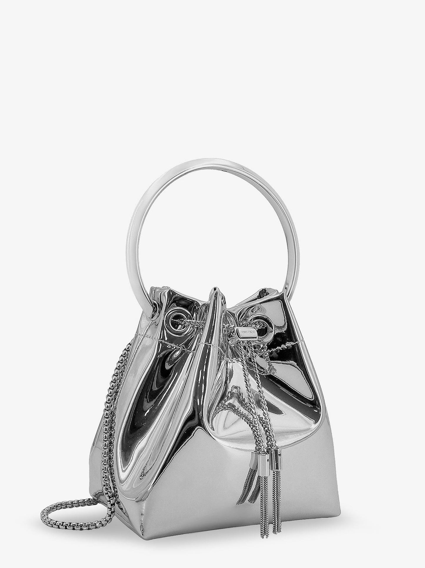 Jimmy Choo Women Bonbon Bucket Bag In Mirrored Fabric JIMMY CHOO