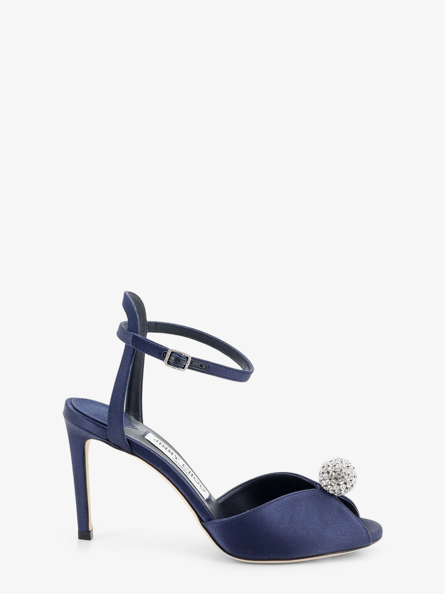 Jimmy Choo Women Sacora Satin Sandals With Crystal Detail JIMMY CHOO