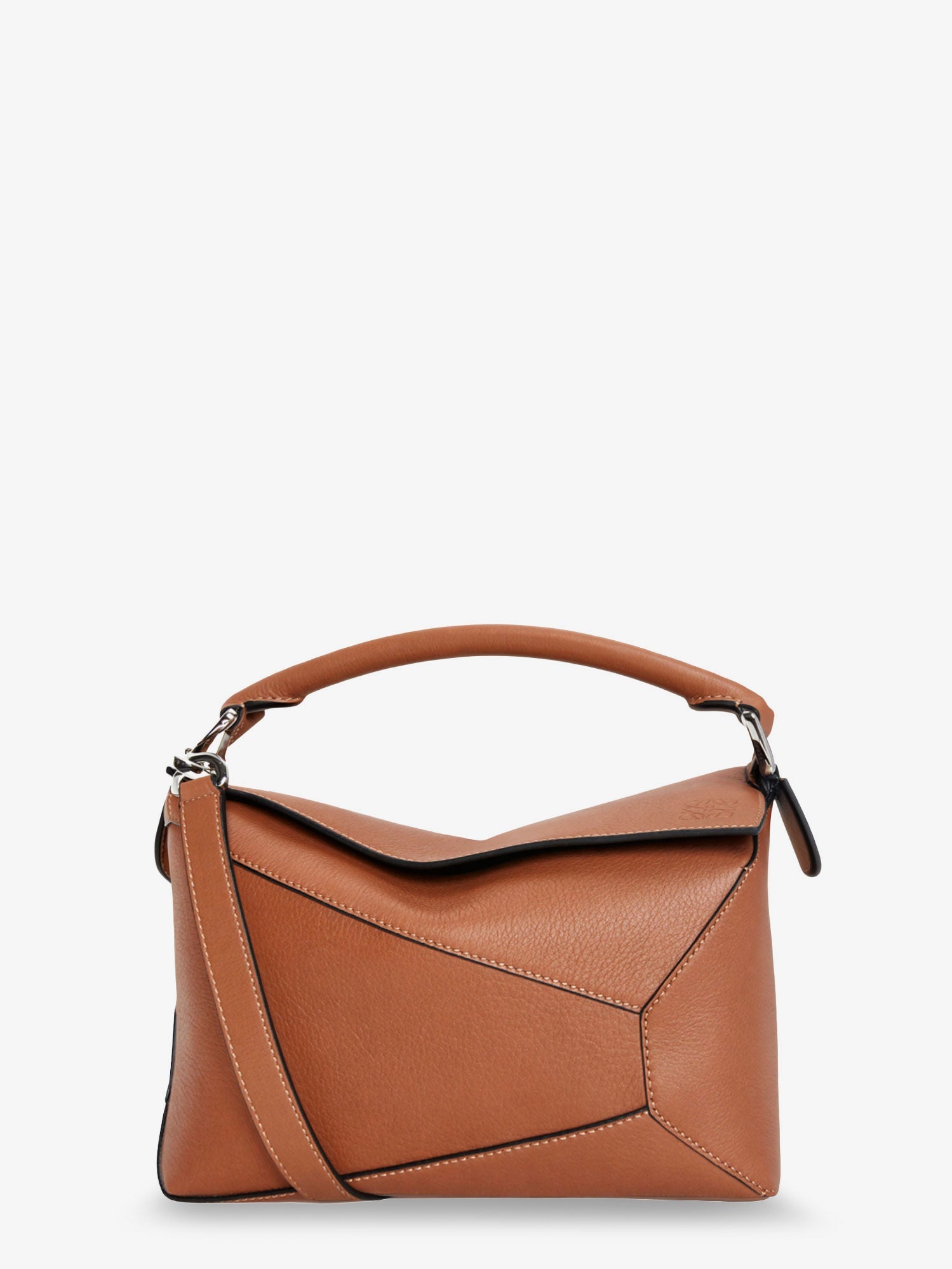 Loewe Women Puzzle Edge Leather Handbag With Engraved Anagram Logo LOEWE