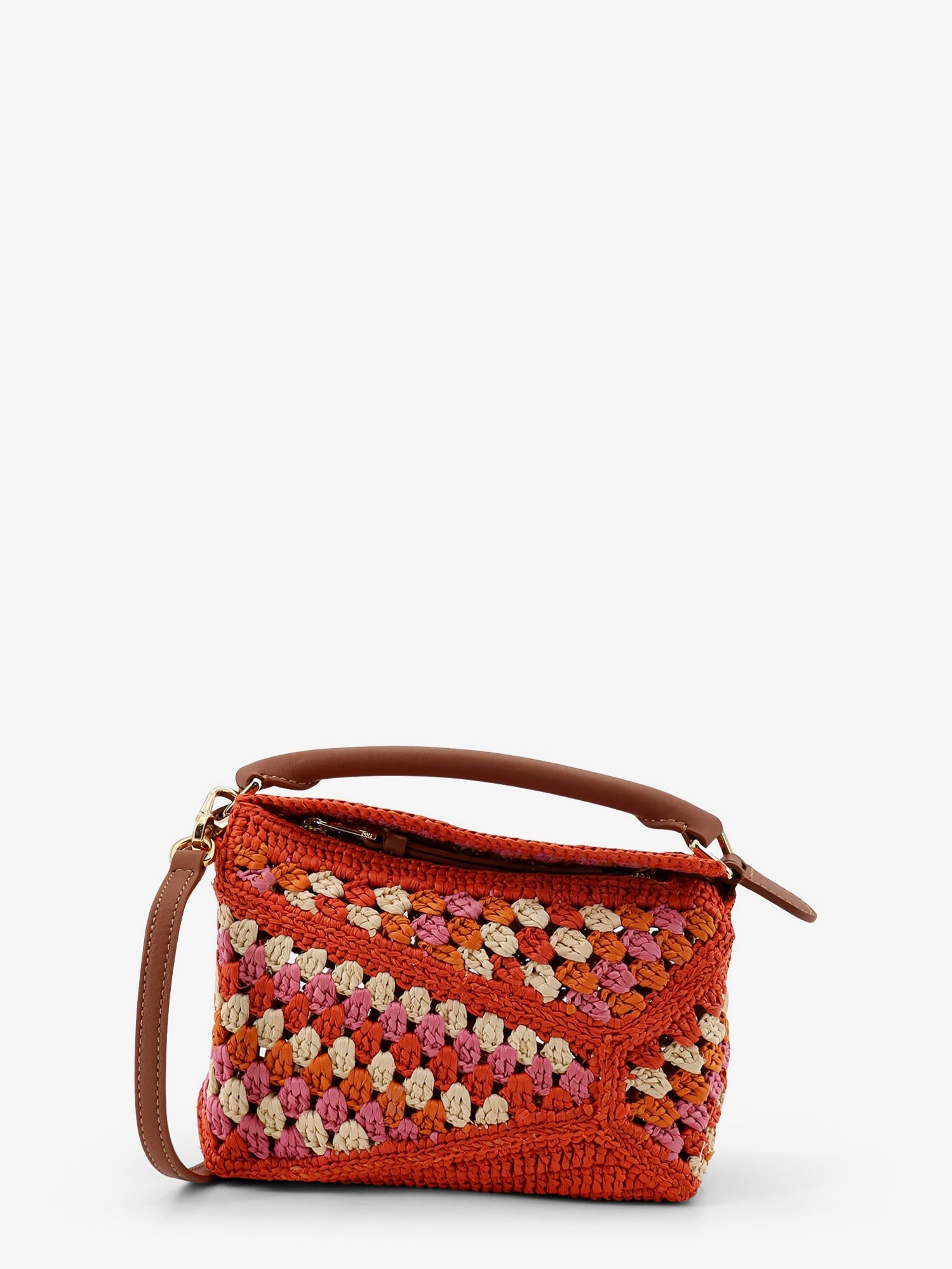 Loewe Women Paula's Ibiza-Puzzle Edge Multicolor Crochet Handbag LOEWE
