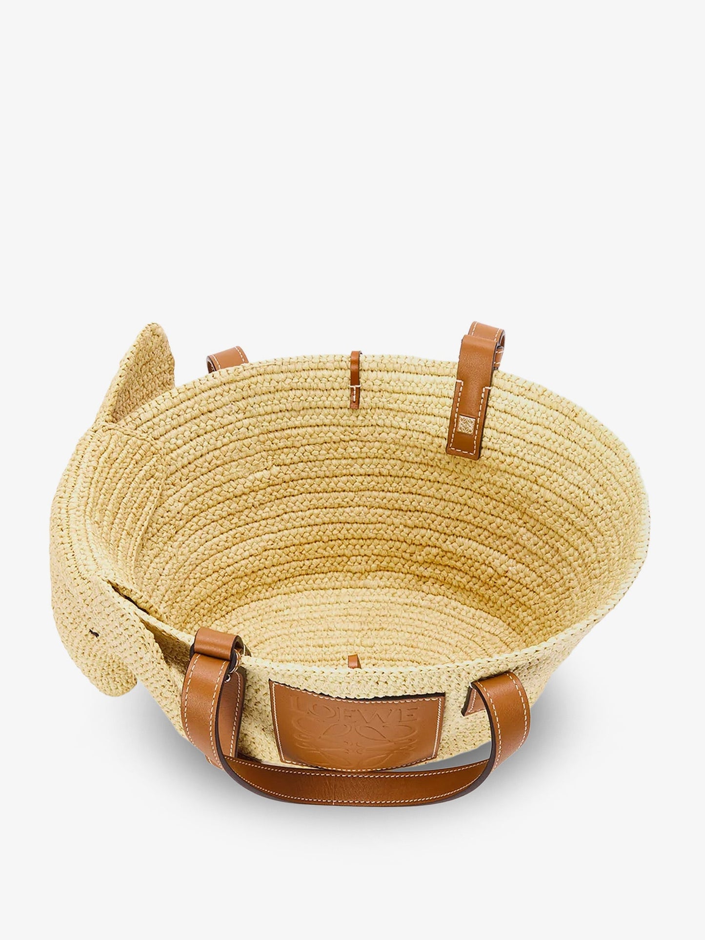 Loewe Women Elephan Rafia And Leather Handbag LOEWE