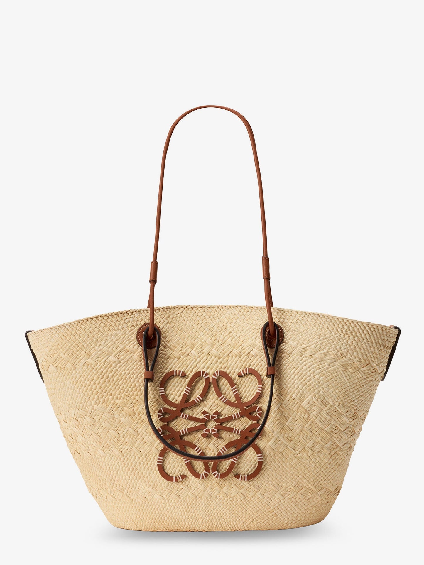 Loewe Women Paula's Ibiza -Anagram Raffia And Leather Shoulder Bag LOEWE