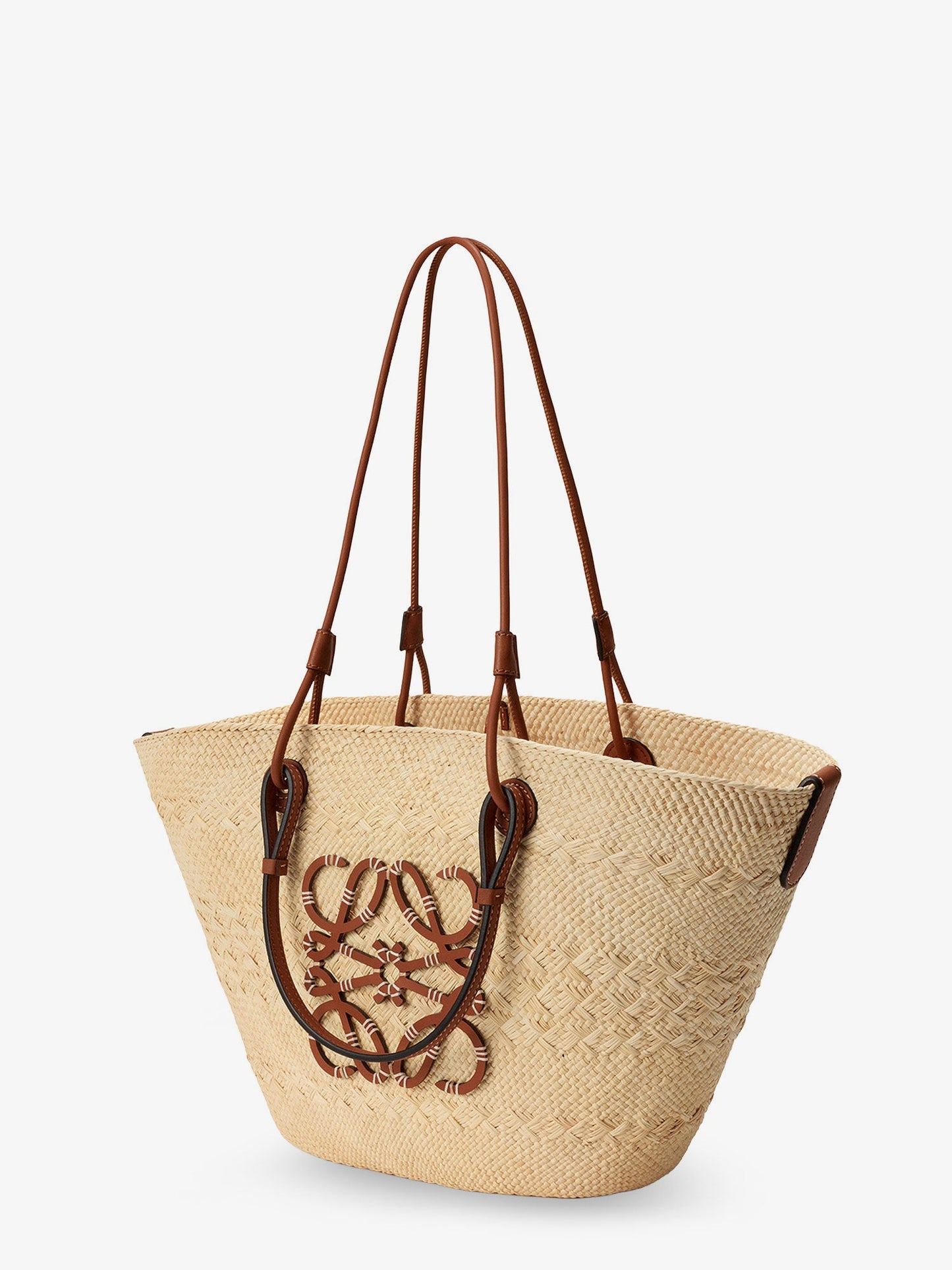 Loewe Women Paula's Ibiza -Anagram Raffia And Leather Shoulder Bag LOEWE