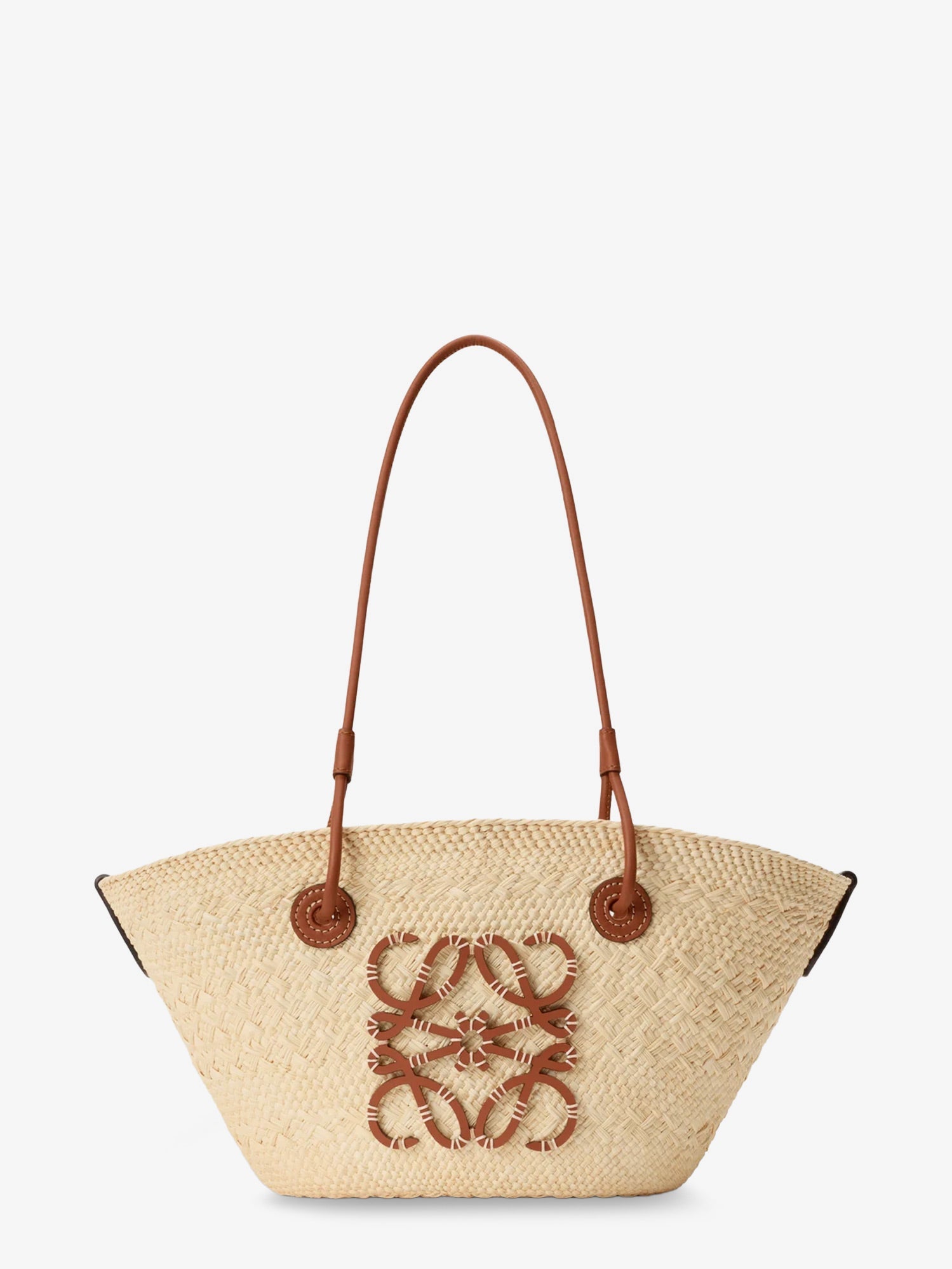 Loewe Women Paula's Ibiza Anagram Palm Leaf And Leather Shoulder Bag LOEWE