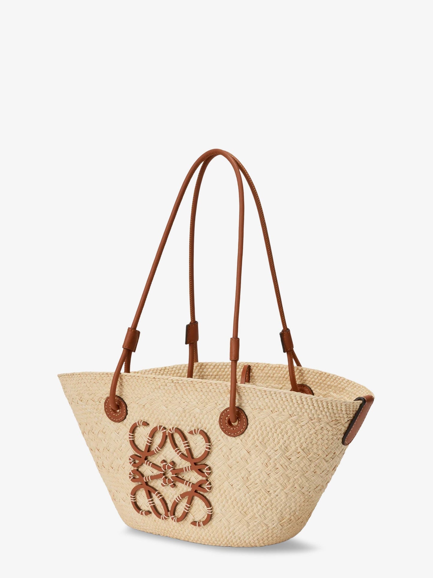 Loewe Women Paula's Ibiza Anagram Palm Leaf And Leather Shoulder Bag LOEWE