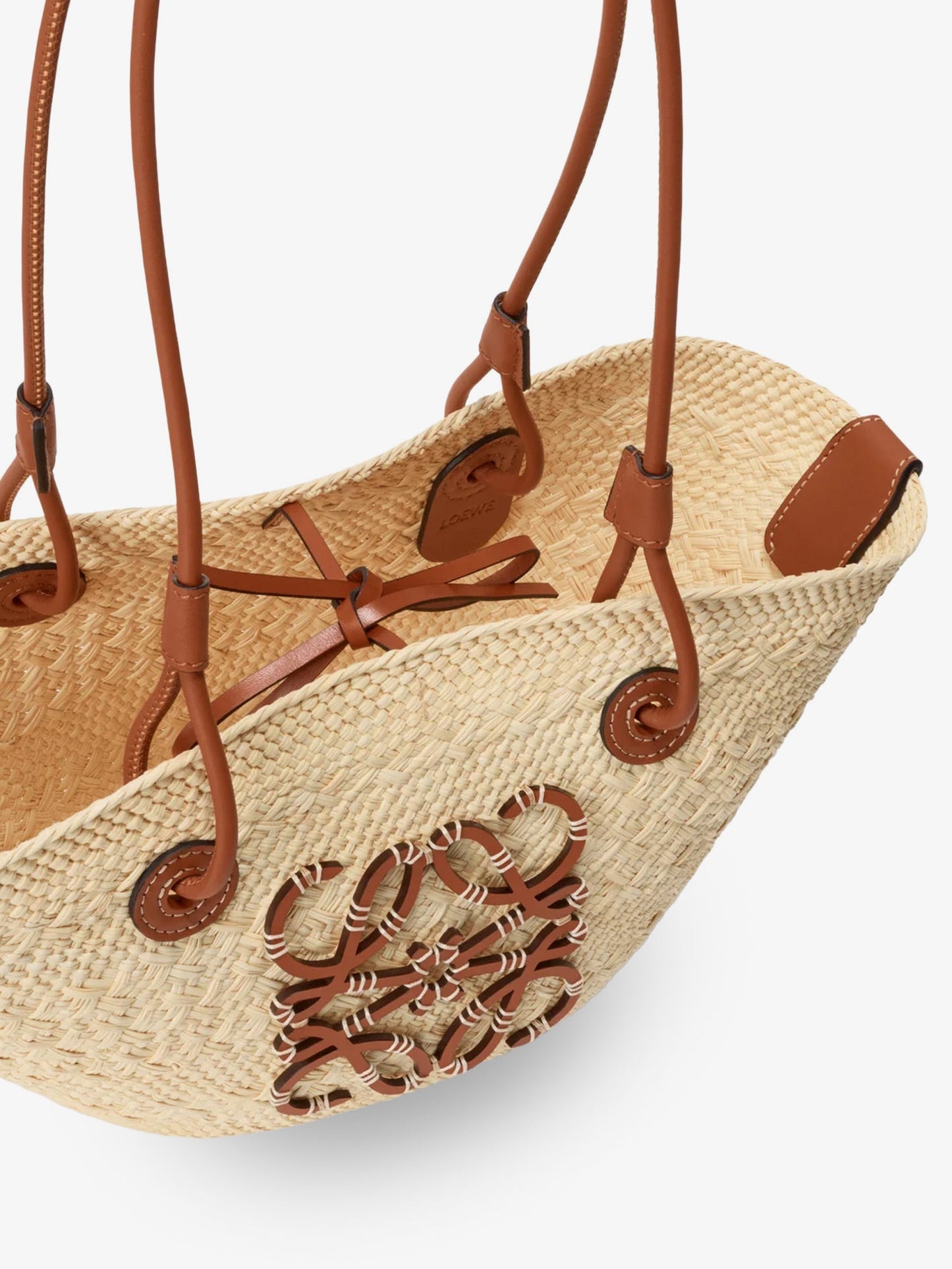 Loewe Women Paula's Ibiza Anagram Palm Leaf And Leather Shoulder Bag LOEWE