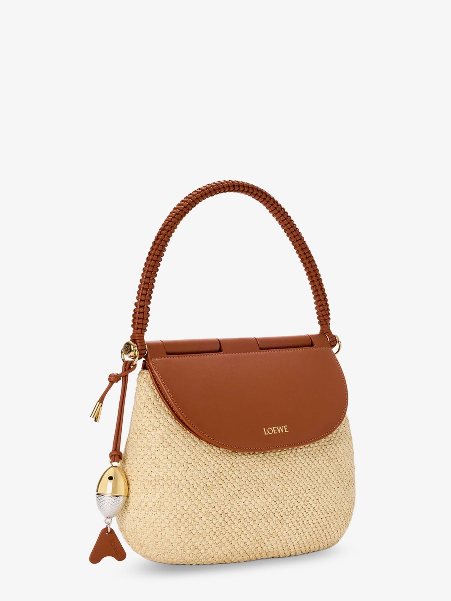 Loewe Women Paula's Ibiza Raffia And Leather Pescador Crossbody Bag LOEWE