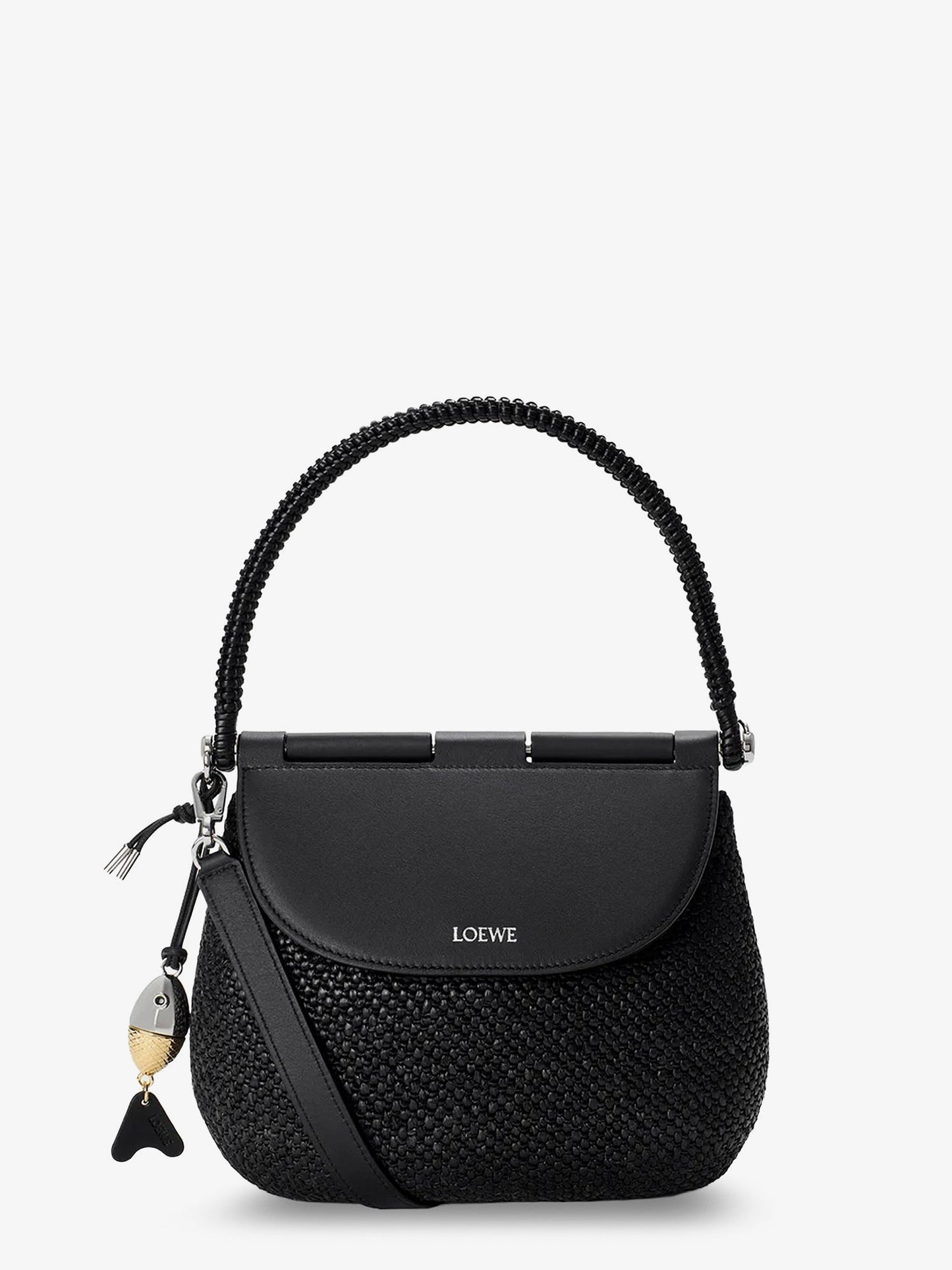 Loewe Women Paula's Ibiza -Pescador Raffia And Leather Handbag LOEWE