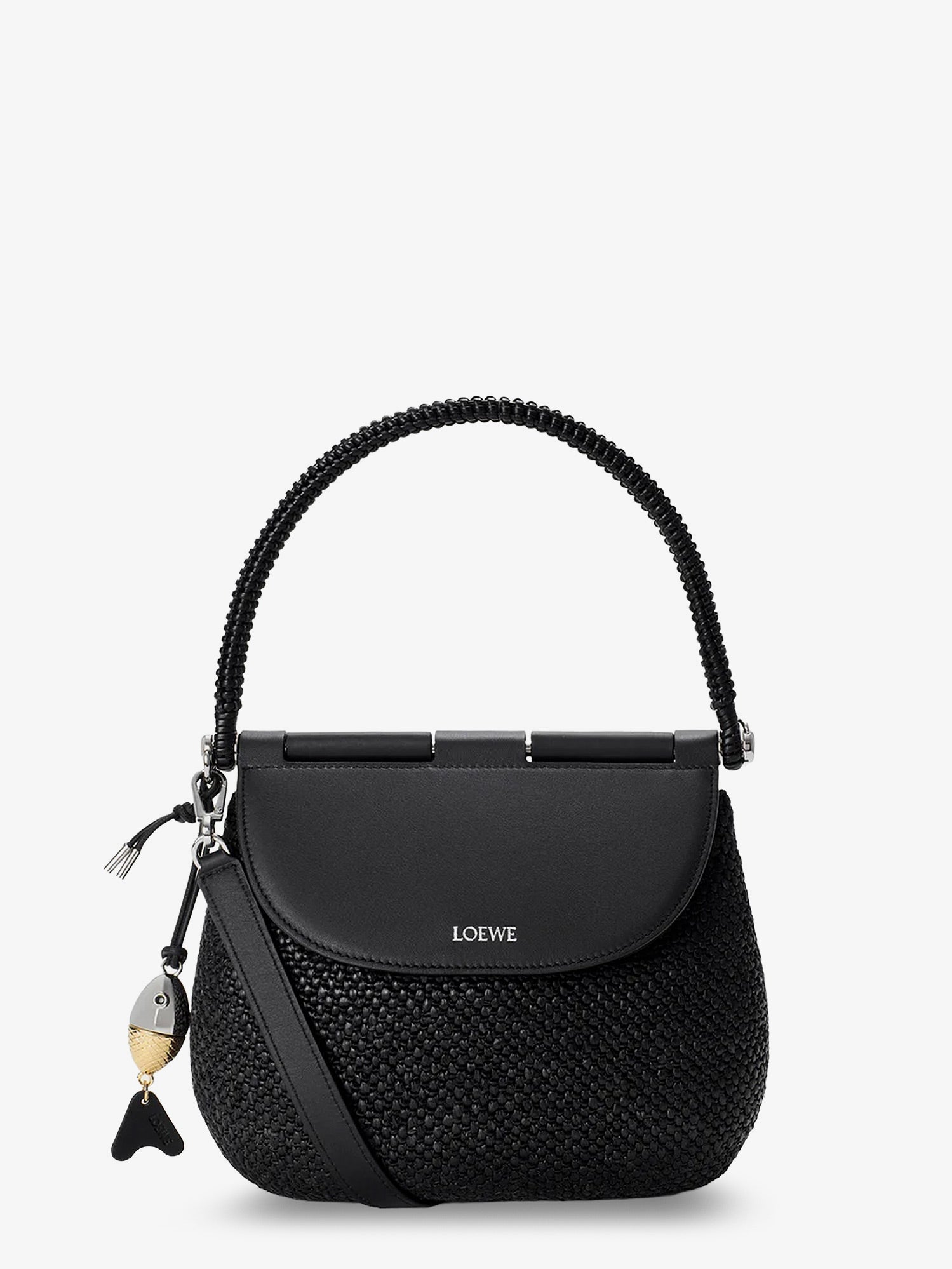 Loewe Women Paula's Ibiza -Pescador Raffia And Leather Handbag LOEWE