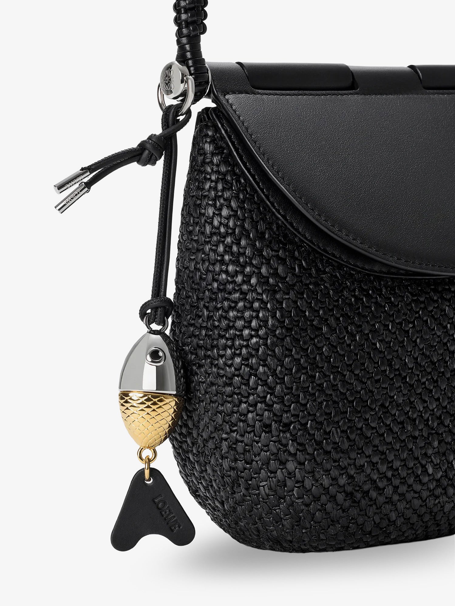Loewe Women Paula's Ibiza -Pescador Raffia And Leather Handbag LOEWE