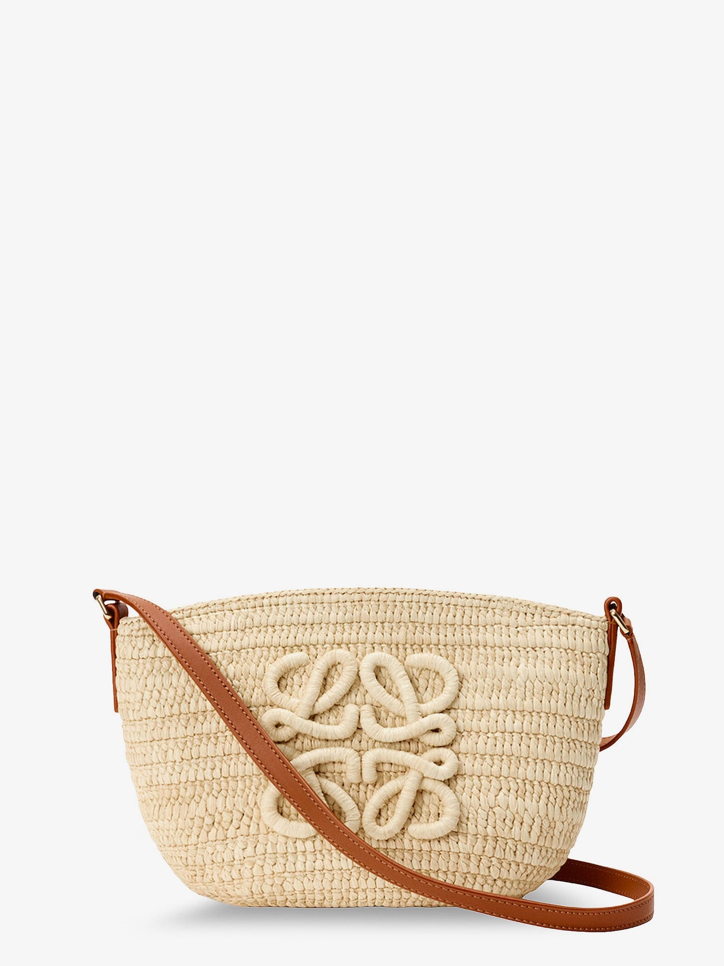 Loewe Women Paula's Ibiza -Eclipse Raffia And Leather Crossbody Bag LOEWE