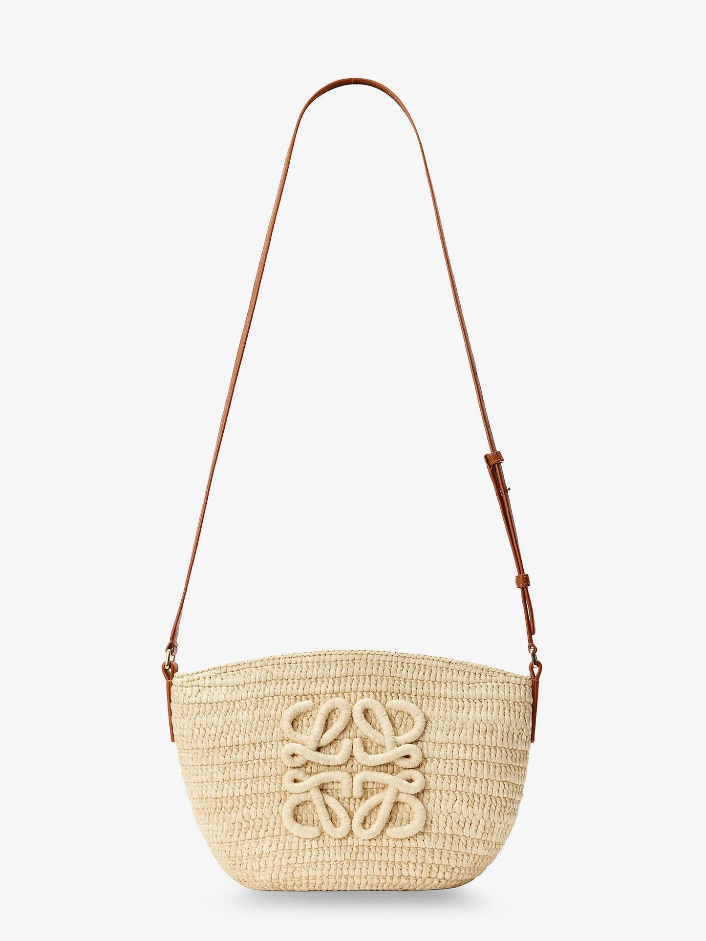 Loewe Women Paula's Ibiza -Eclipse Raffia And Leather Crossbody Bag LOEWE