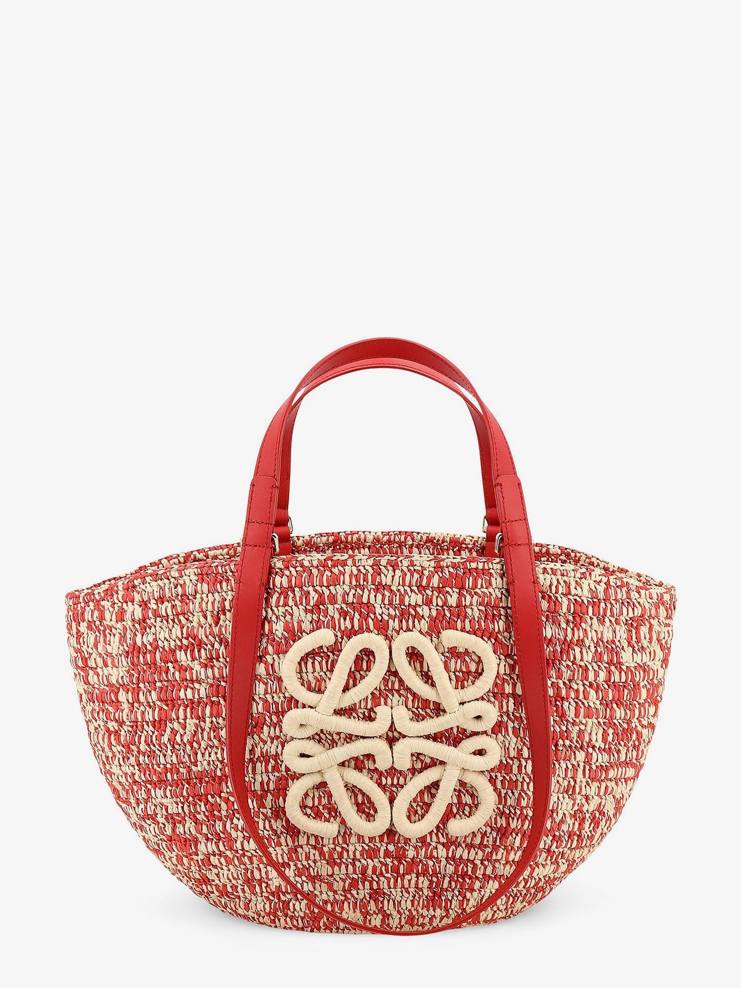Loewe Women Paula's Ibiza -Medium Eclipse Raffia And Leather Shoulder Bag With 3D Anagram Logo LOEWE
