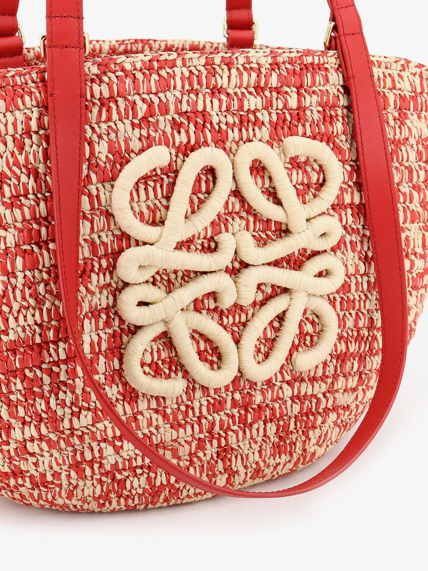 Loewe Women Paula's Ibiza -Medium Eclipse Raffia And Leather Shoulder Bag With 3D Anagram Logo LOEWE
