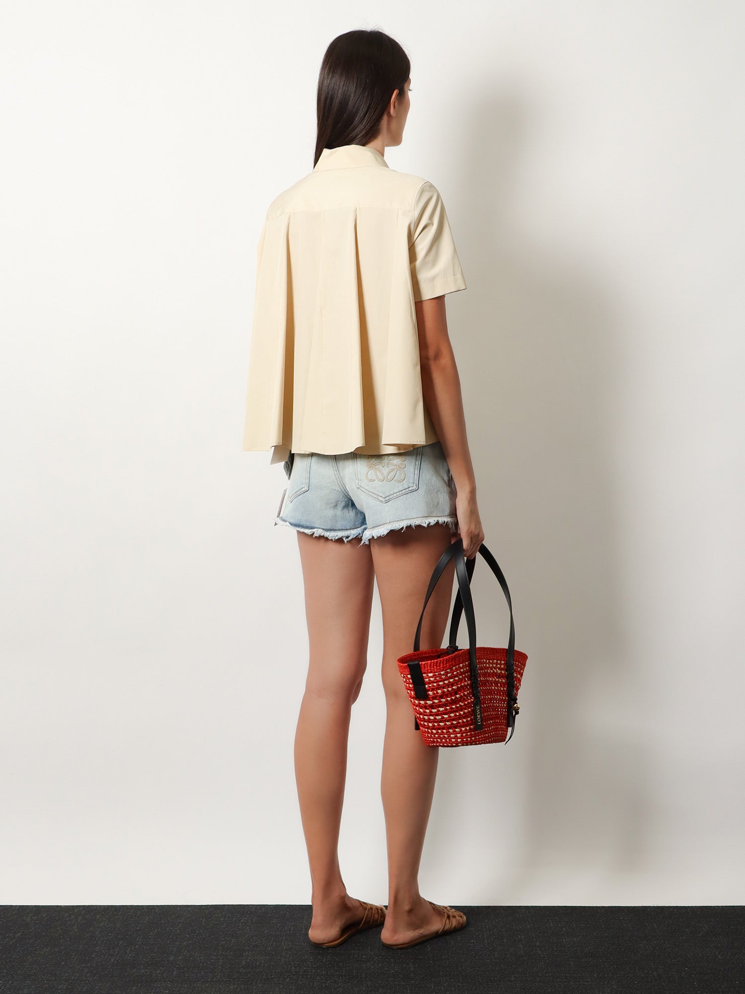 Loewe Women Paula's Ibiza -Braid Basket Small Small Iraca Palm Leaf Shoulder Bag LOEWE