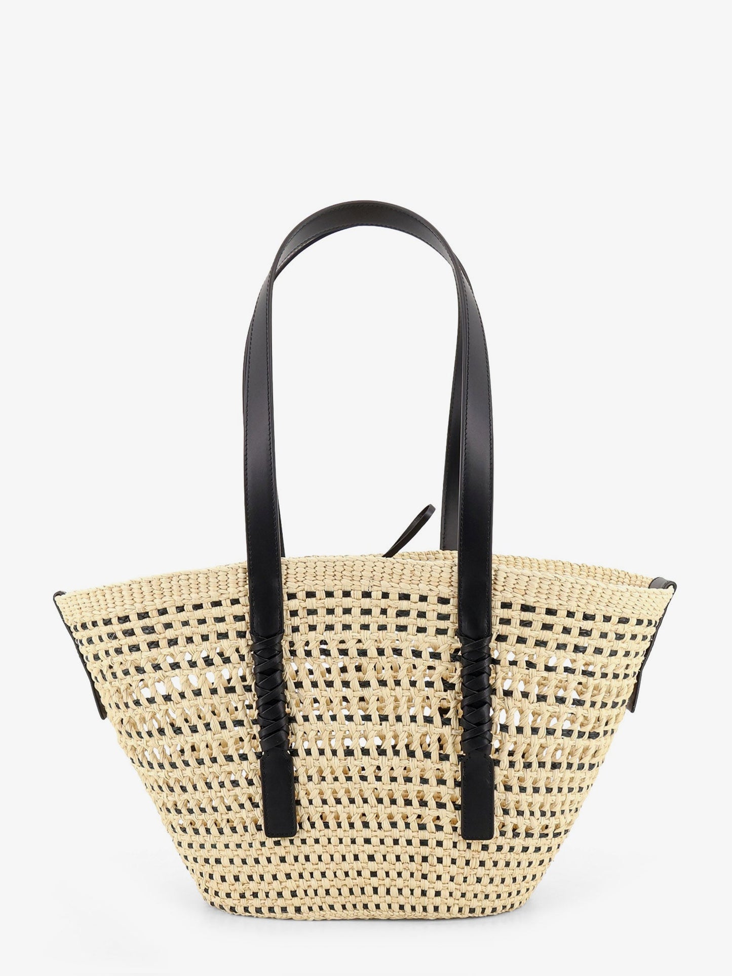 Loewe Women Paula's Ibiza -Braid Raffia And Leather Shoulder Bag LOEWE