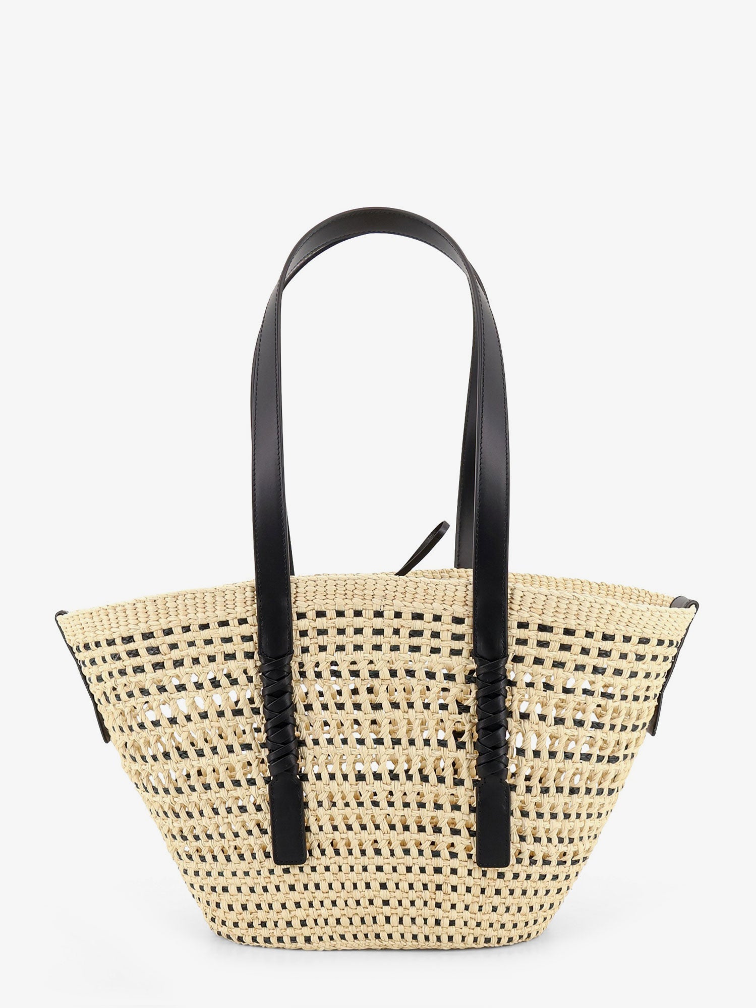 Loewe Women Paula's Ibiza -Braid Raffia And Leather Shoulder Bag LOEWE