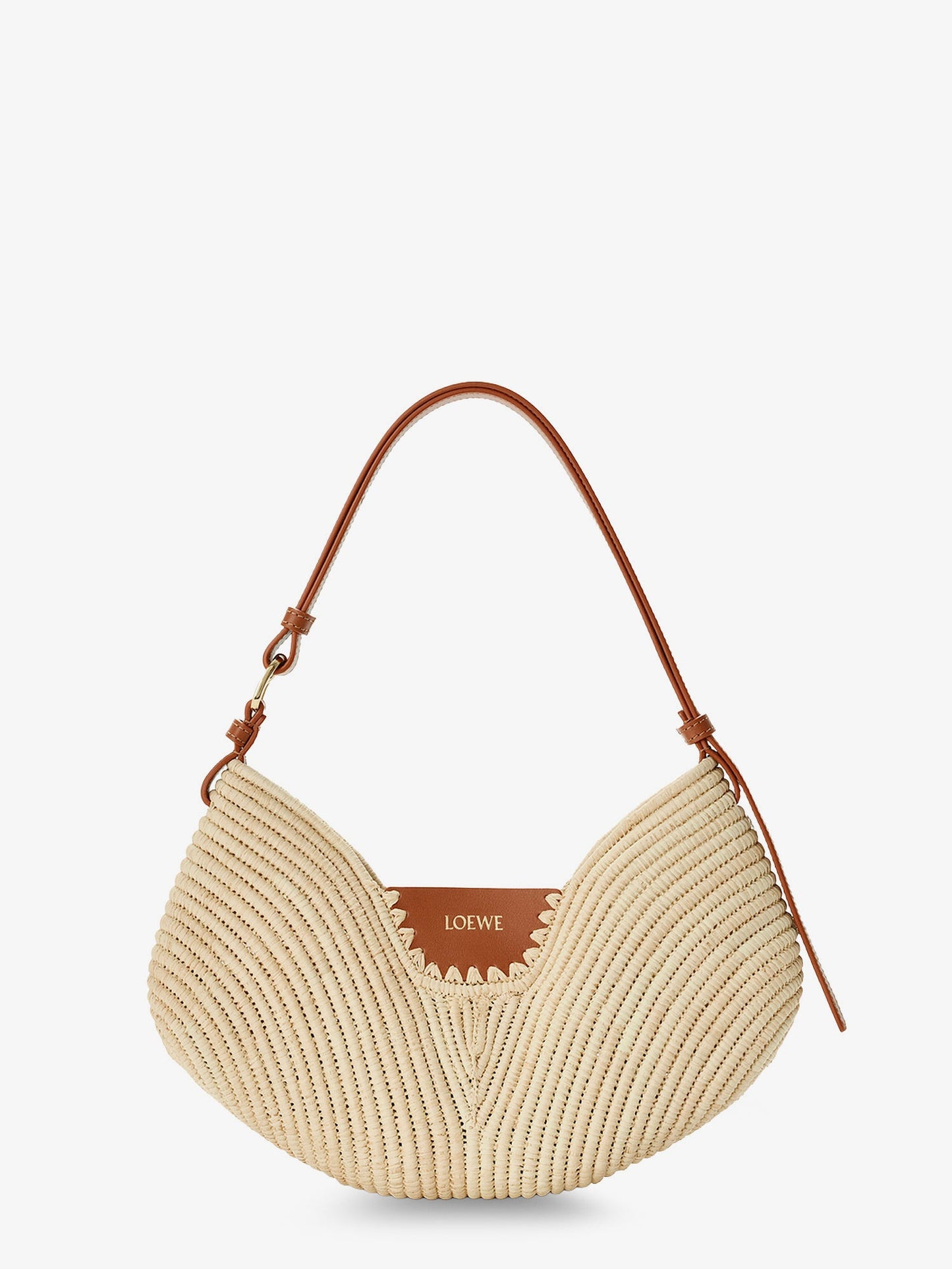 Loewe Women Paula's Ibiza-Swing Leather And Raffia Shoulder Bag LOEWE