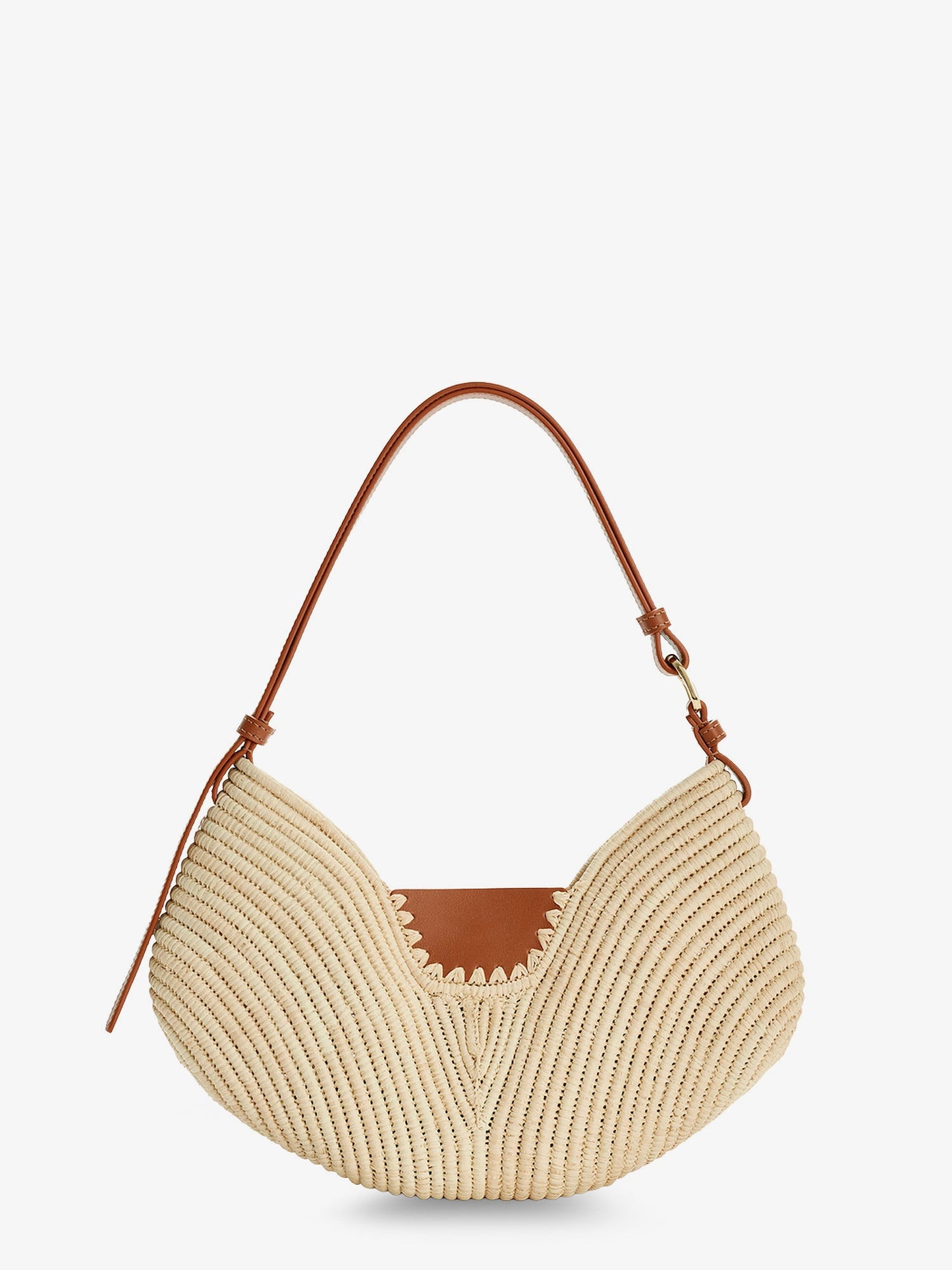 Loewe Women Paula's Ibiza-Swing Leather And Raffia Shoulder Bag LOEWE