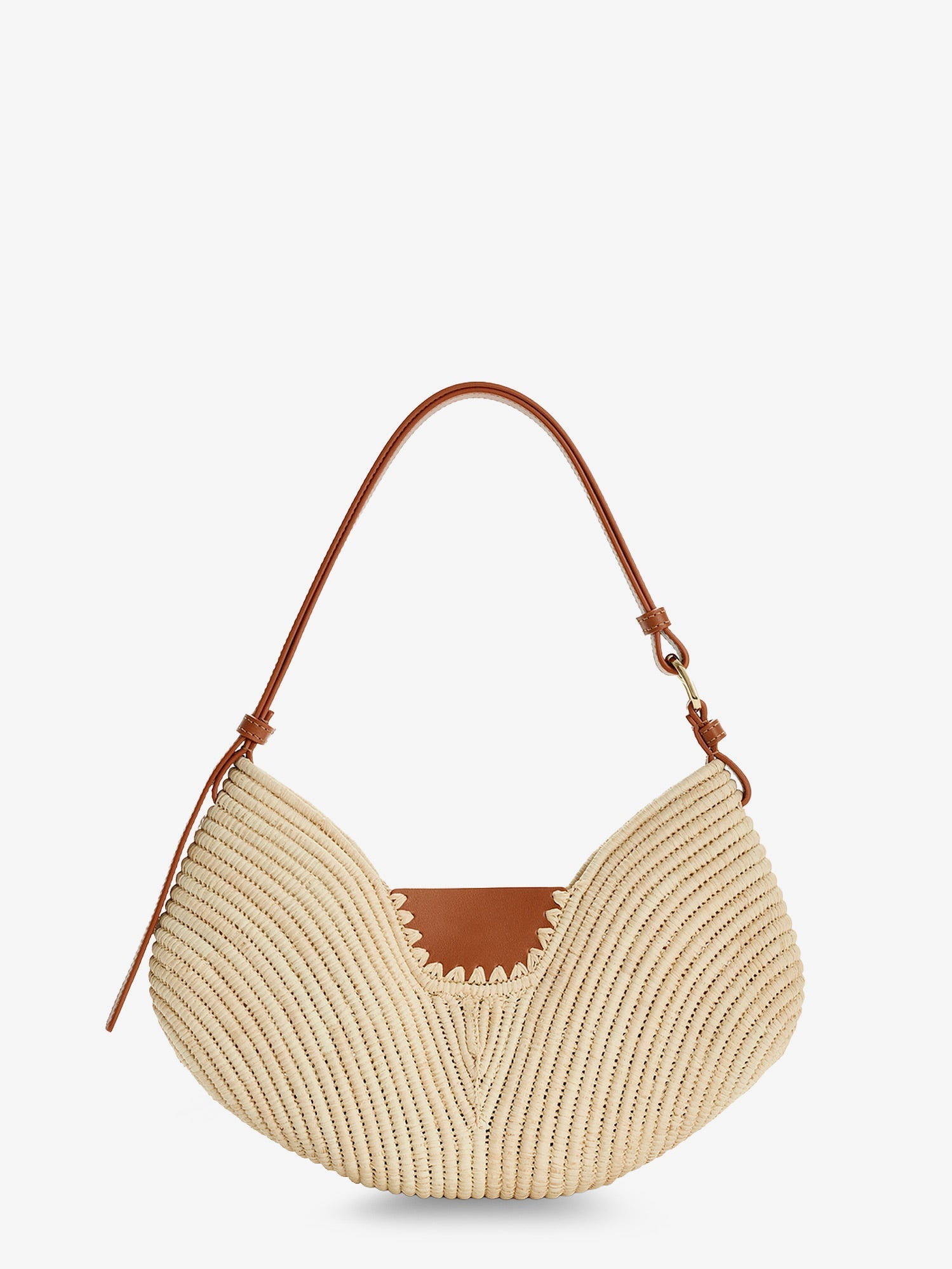 Loewe Women Paula's Ibiza-Swing Leather And Raffia Shoulder Bag LOEWE
