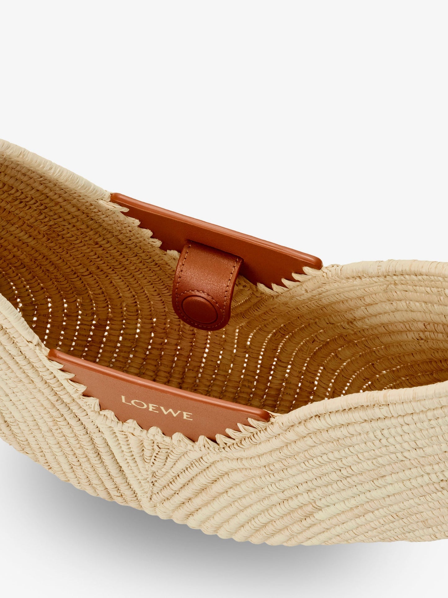 Loewe Women Paula's Ibiza-Swing Leather And Raffia Shoulder Bag LOEWE