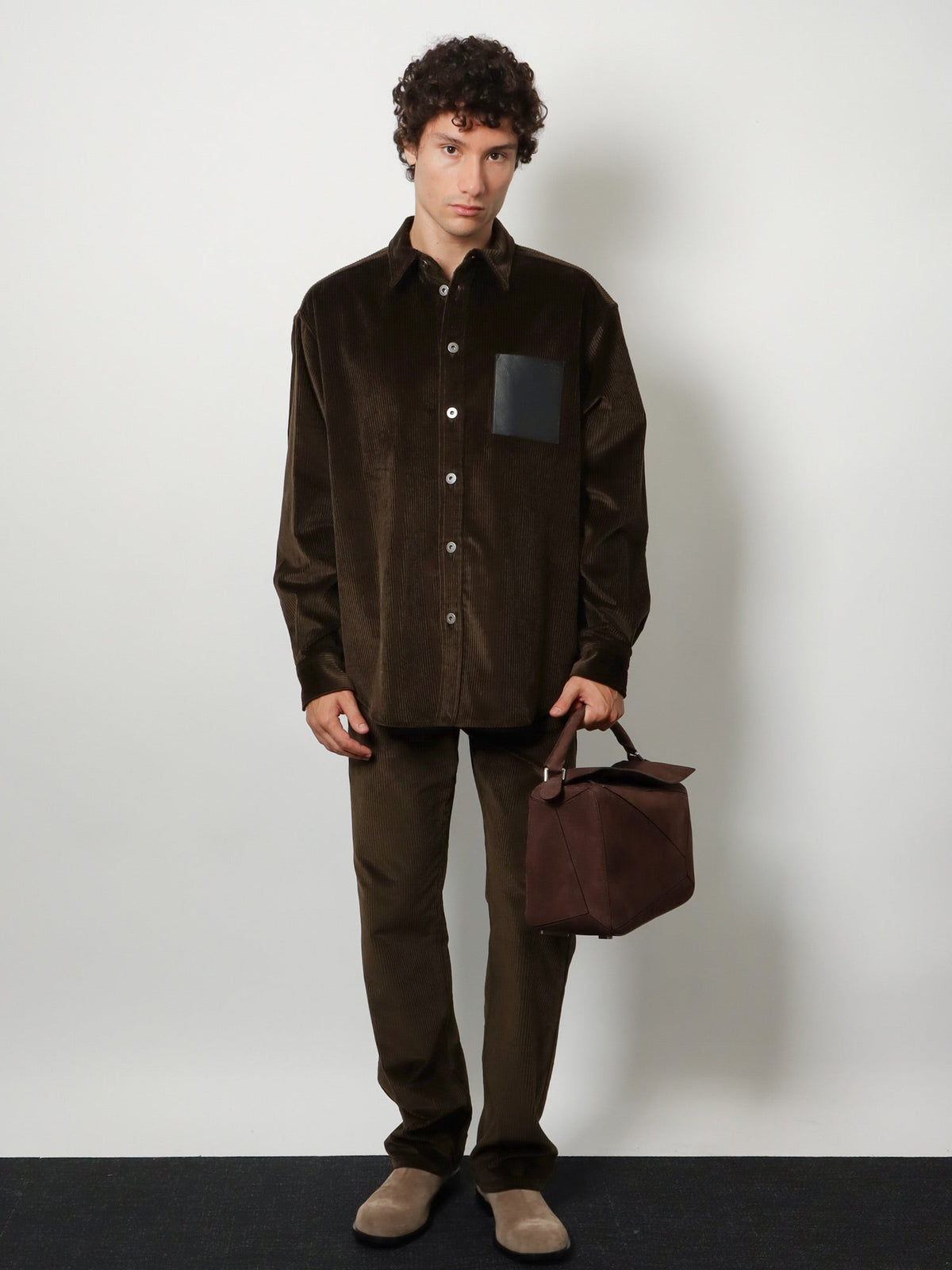 Loewe Men Puzzle Large Nubuck Bag LOEWE