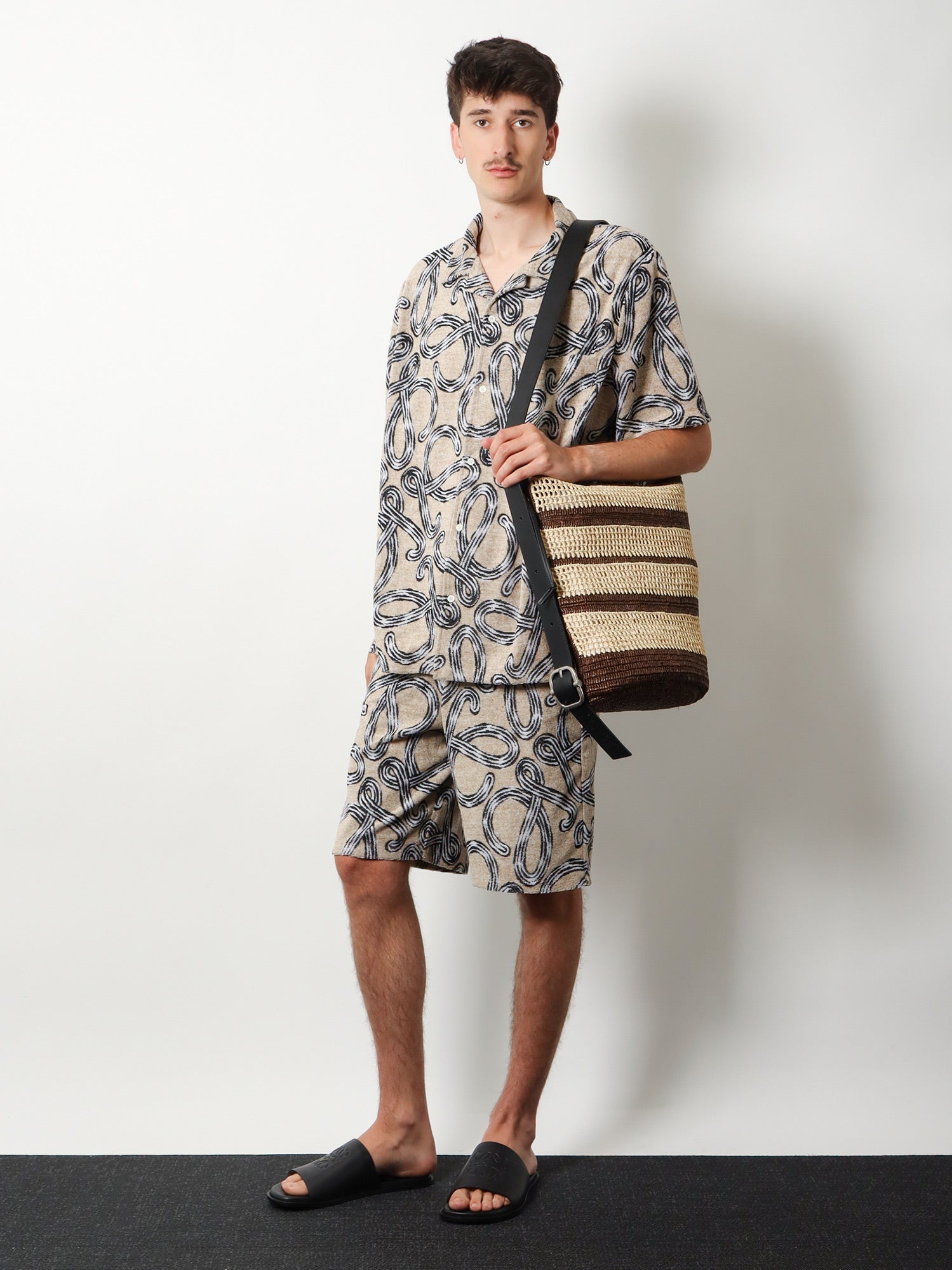 Loewe Men Paula's Ibiza Raffia Bucket Bag LOEWE