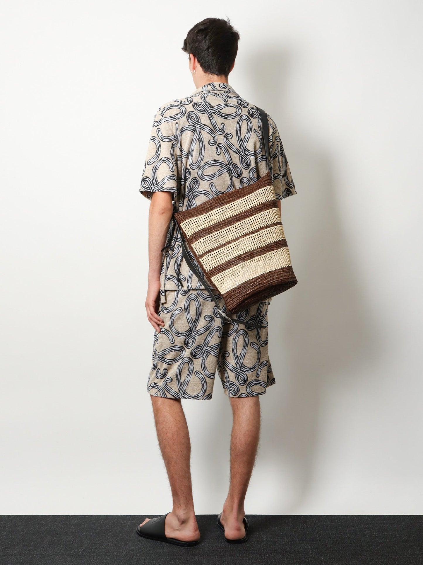 Loewe Men Paula's Ibiza Raffia Bucket Bag LOEWE