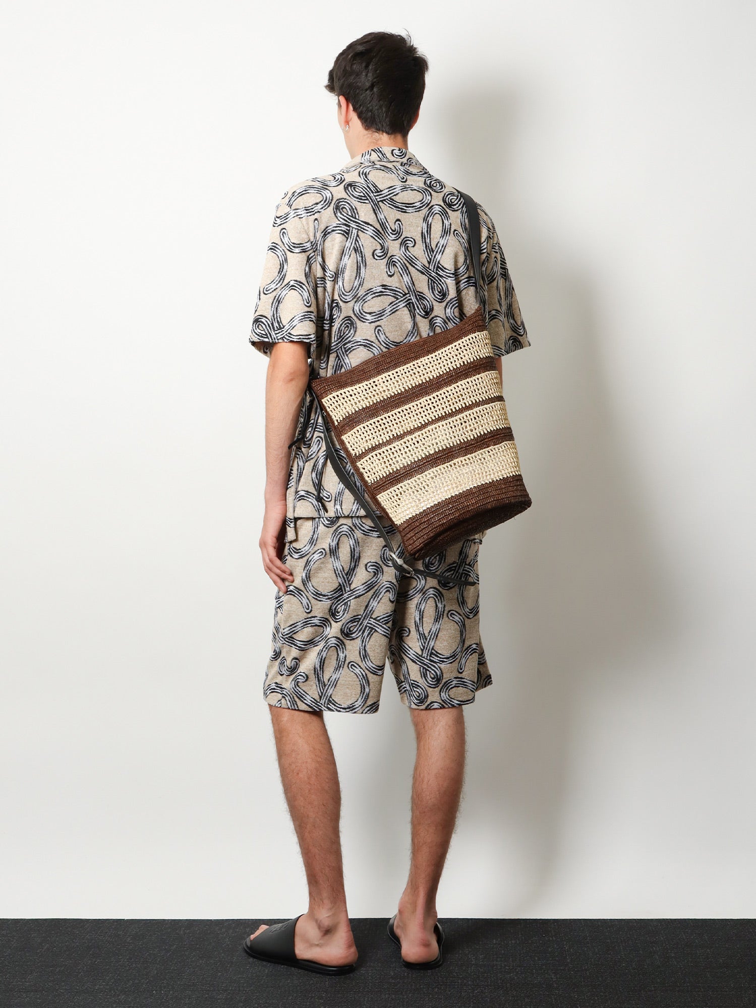 Loewe Men Paula's Ibiza Raffia Bucket Bag LOEWE