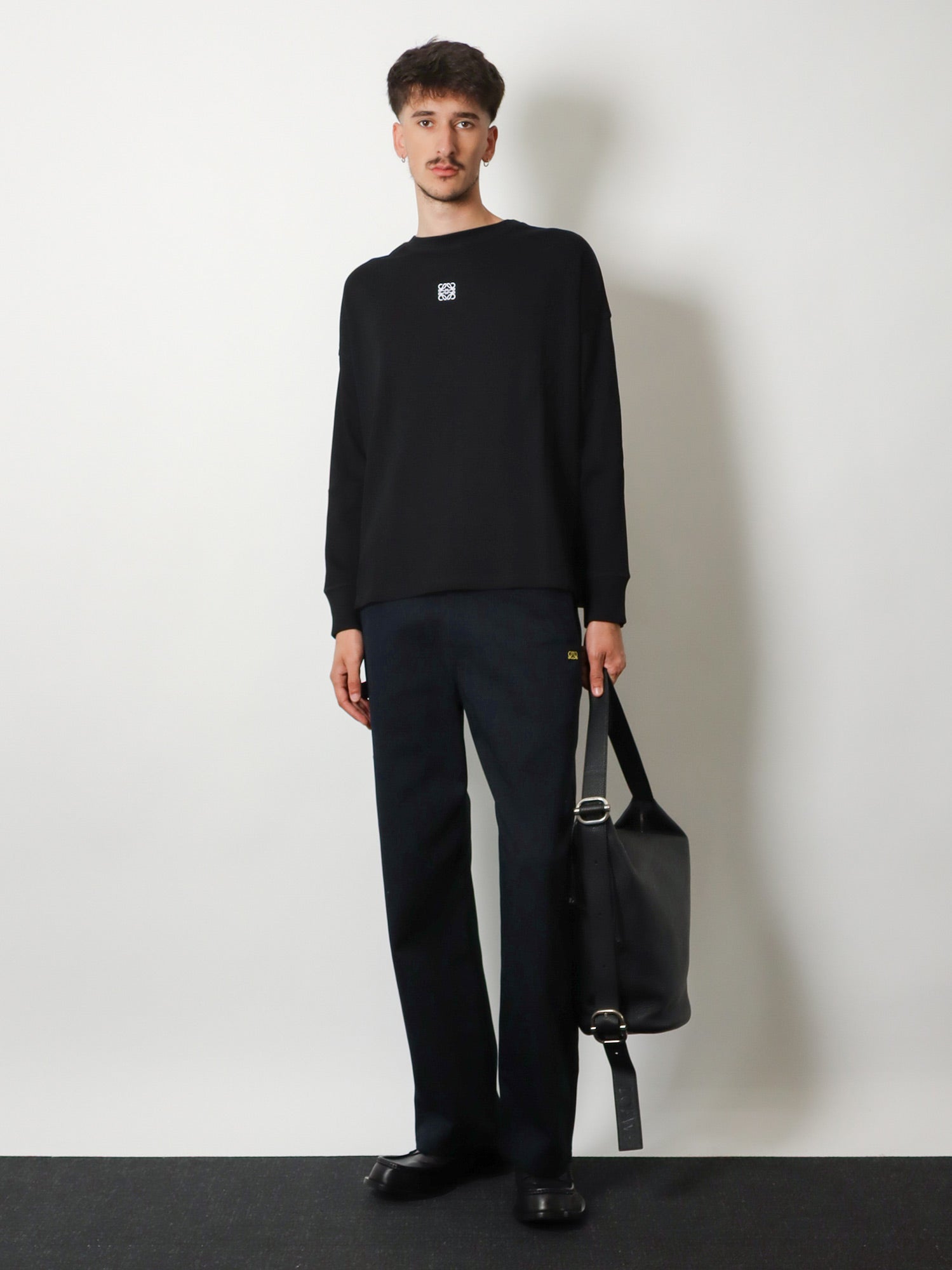 Loewe Men Loop Leather Crossbody Bag LOEWE