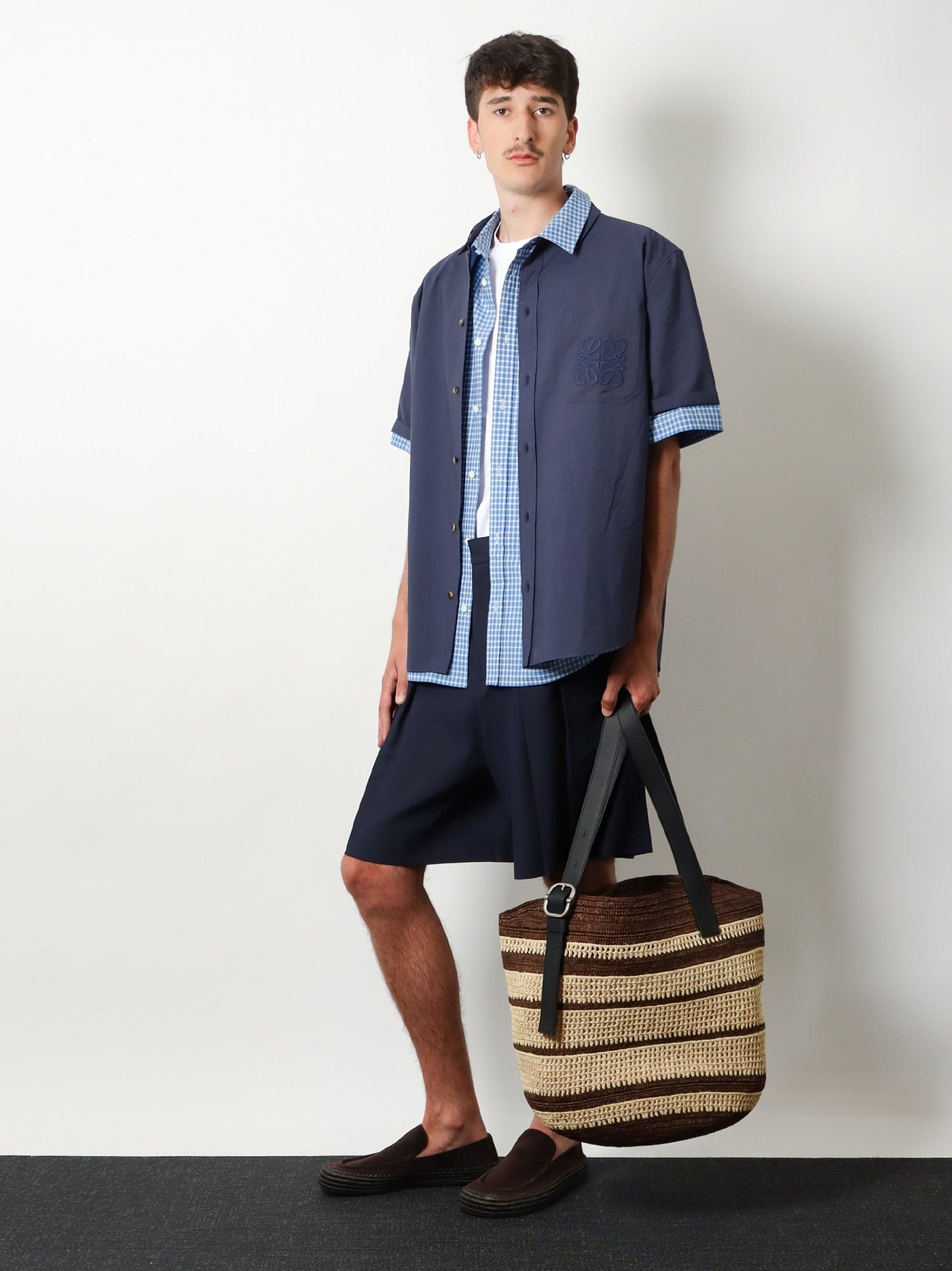 Loewe Men Paula's Ibiza Two-Tone Raffia Loop Shopping Bag LOEWE