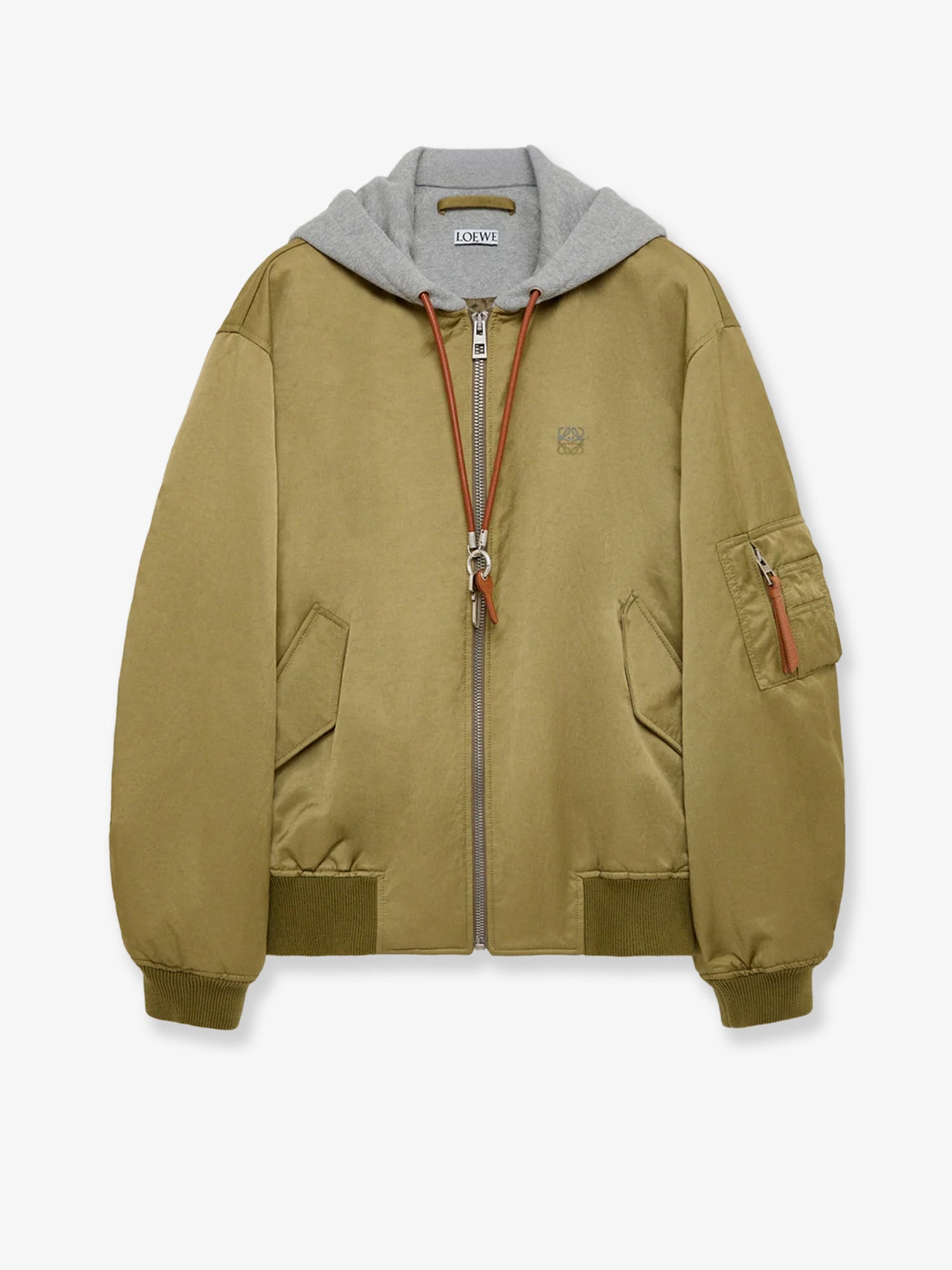 Loewe Men Technical Fabric Bomber With Hood LOEWE