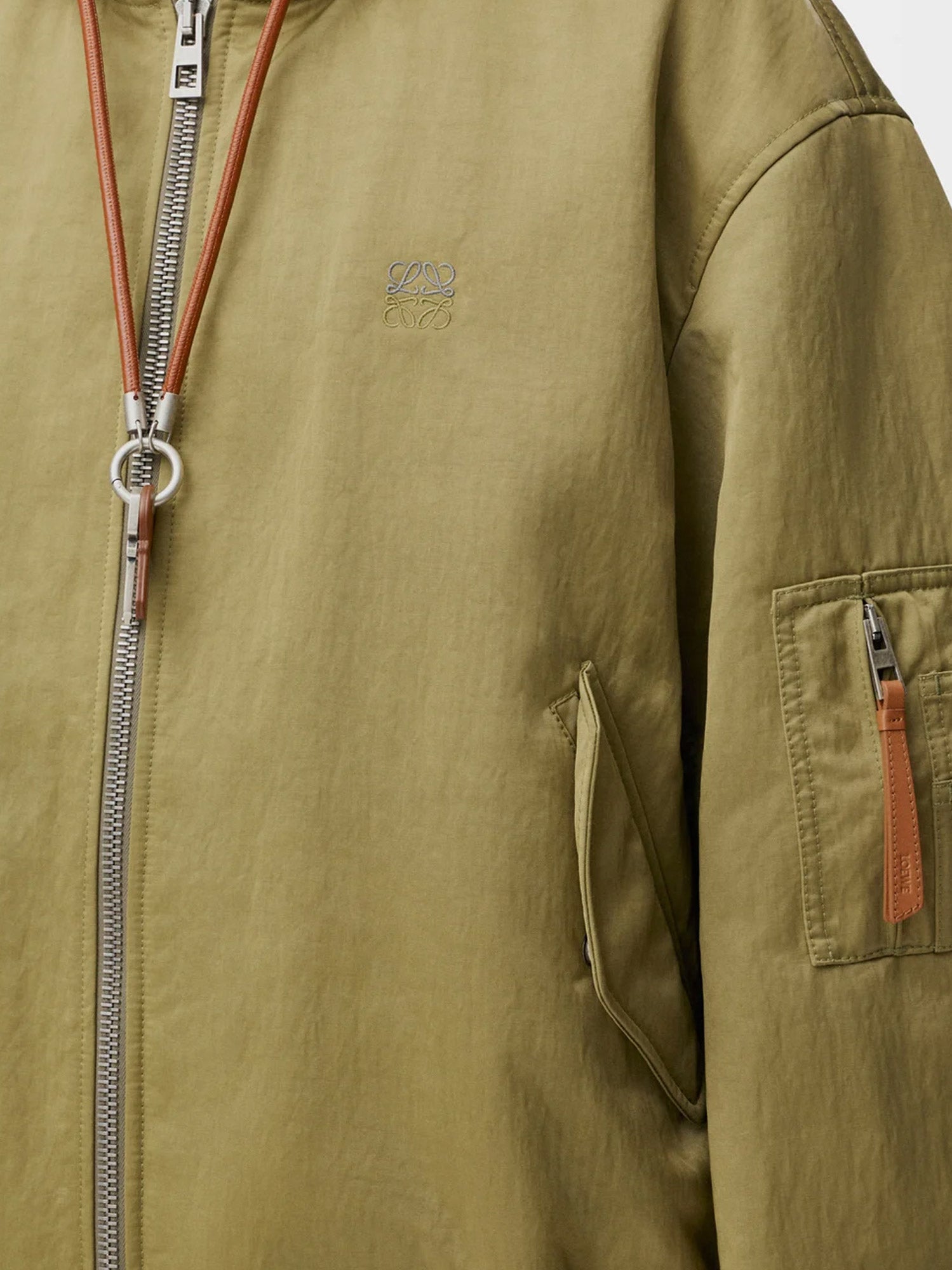 Loewe Men Technical Fabric Bomber With Hood LOEWE