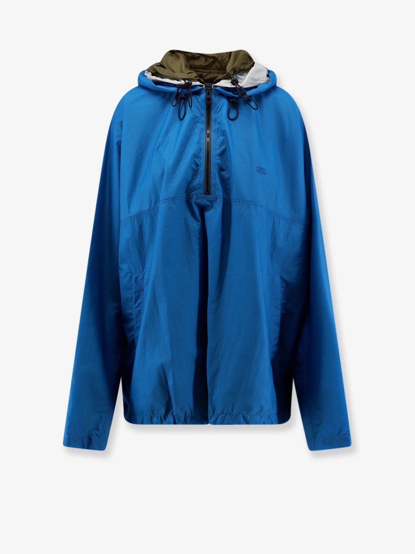 Loewe Men Anorak Technical Fabric Windbreaker With Embroidered Anagram Logo LOEWE