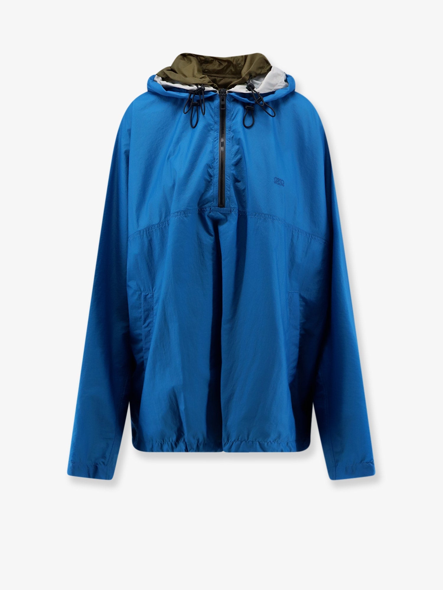 Loewe Men Anorak Technical Fabric Windbreaker With Embroidered Anagram Logo LOEWE