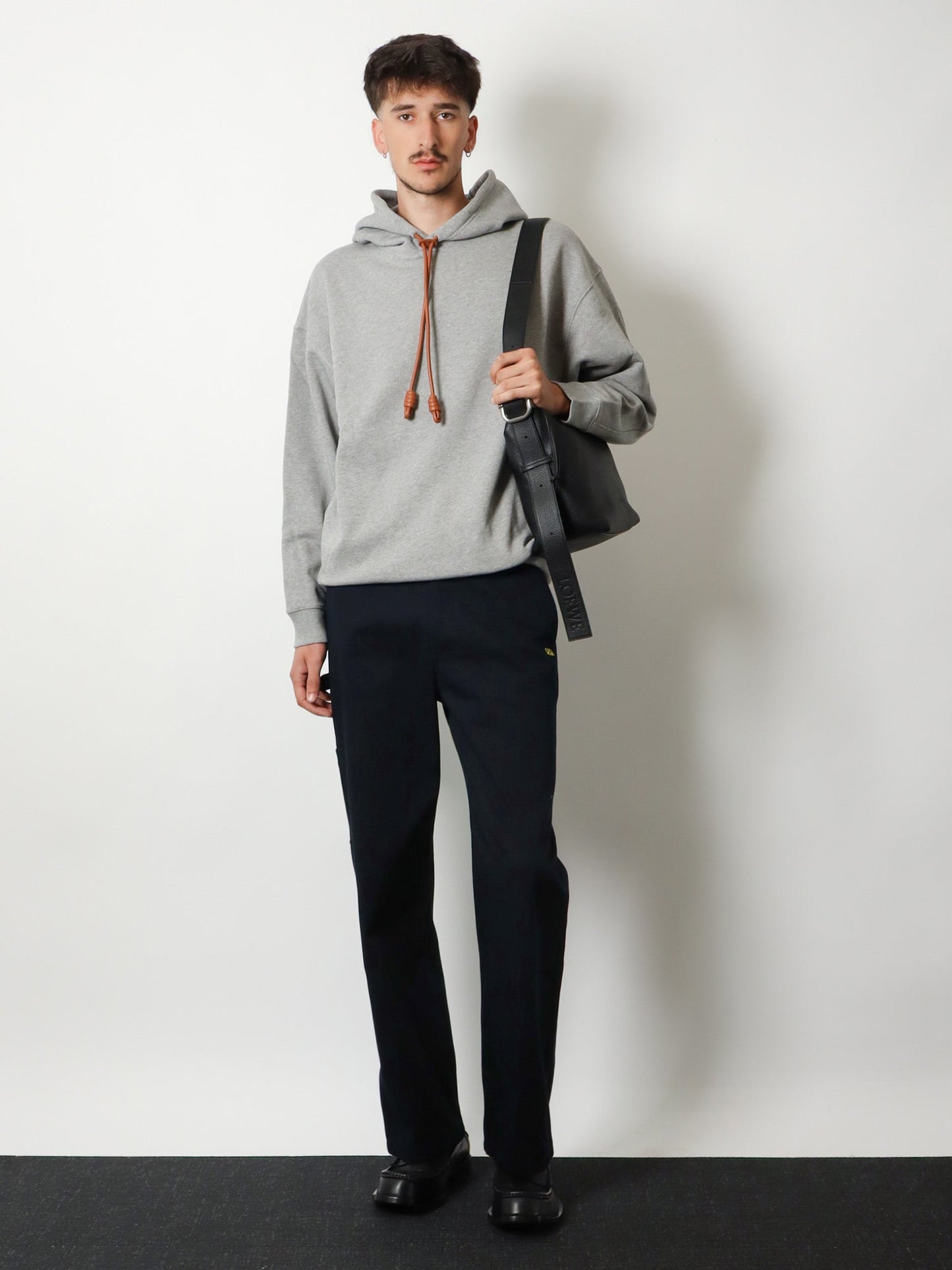 Loewe Men Denim Trousers With Contrasting Embroidered Logo LOEWE