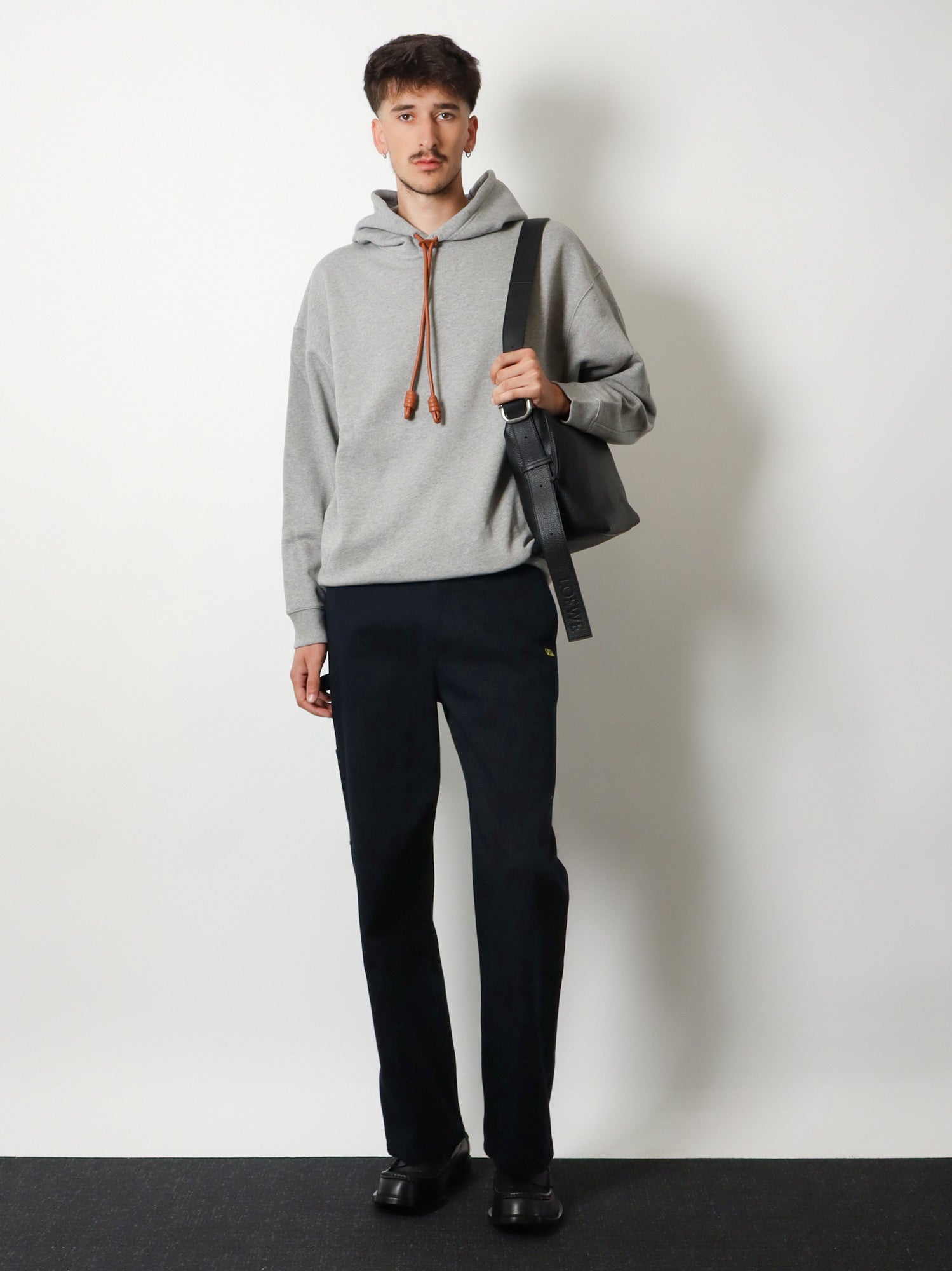 Loewe Men Denim Trousers With Contrasting Embroidered Logo LOEWE