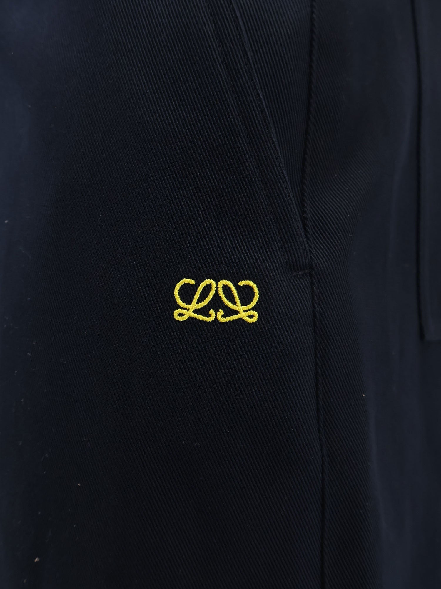Loewe Men Denim Trousers With Contrasting Embroidered Logo LOEWE