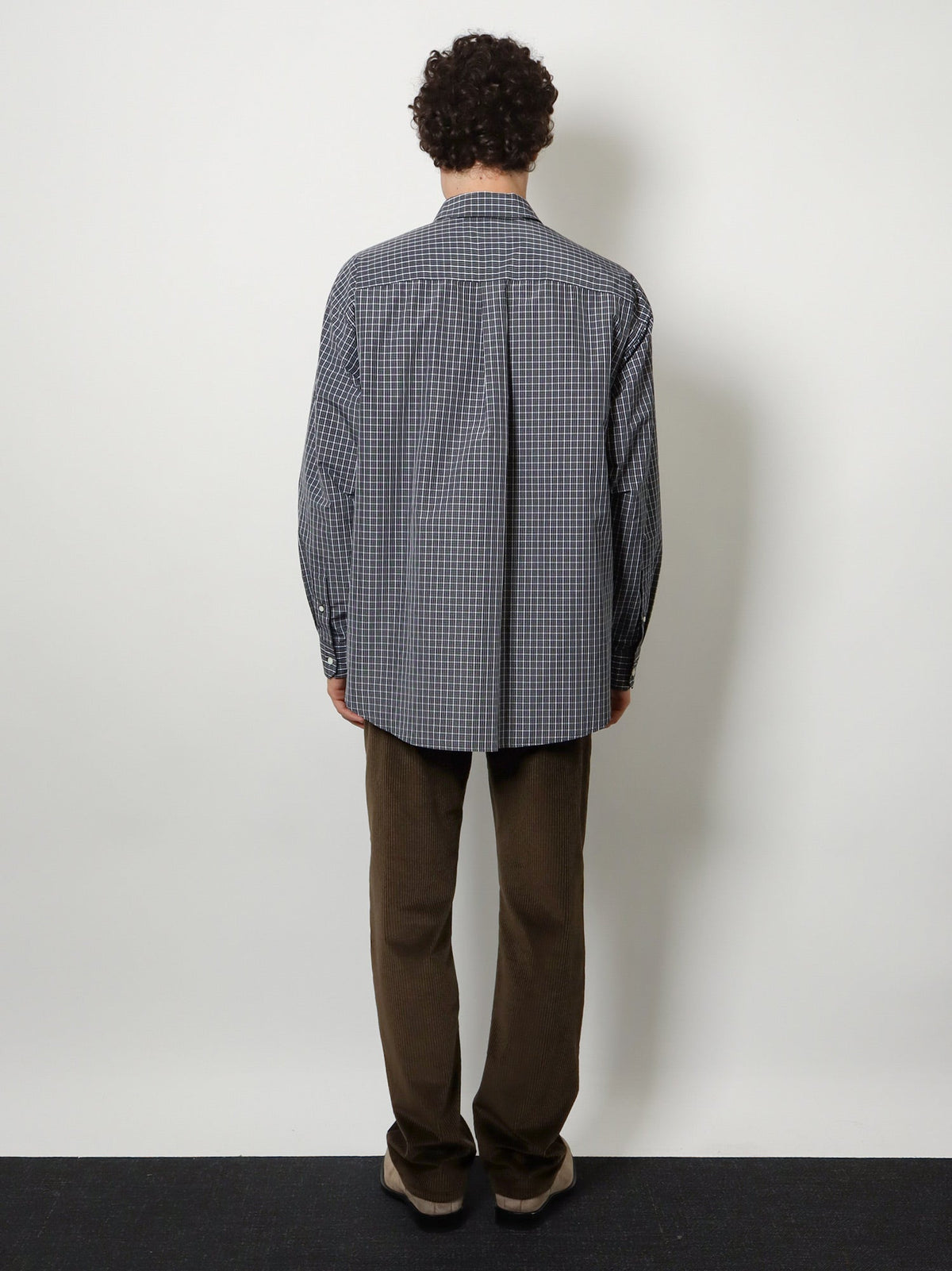 Loewe Men Technical Cotton Shirt With All-Over Check Pattern LOEWE